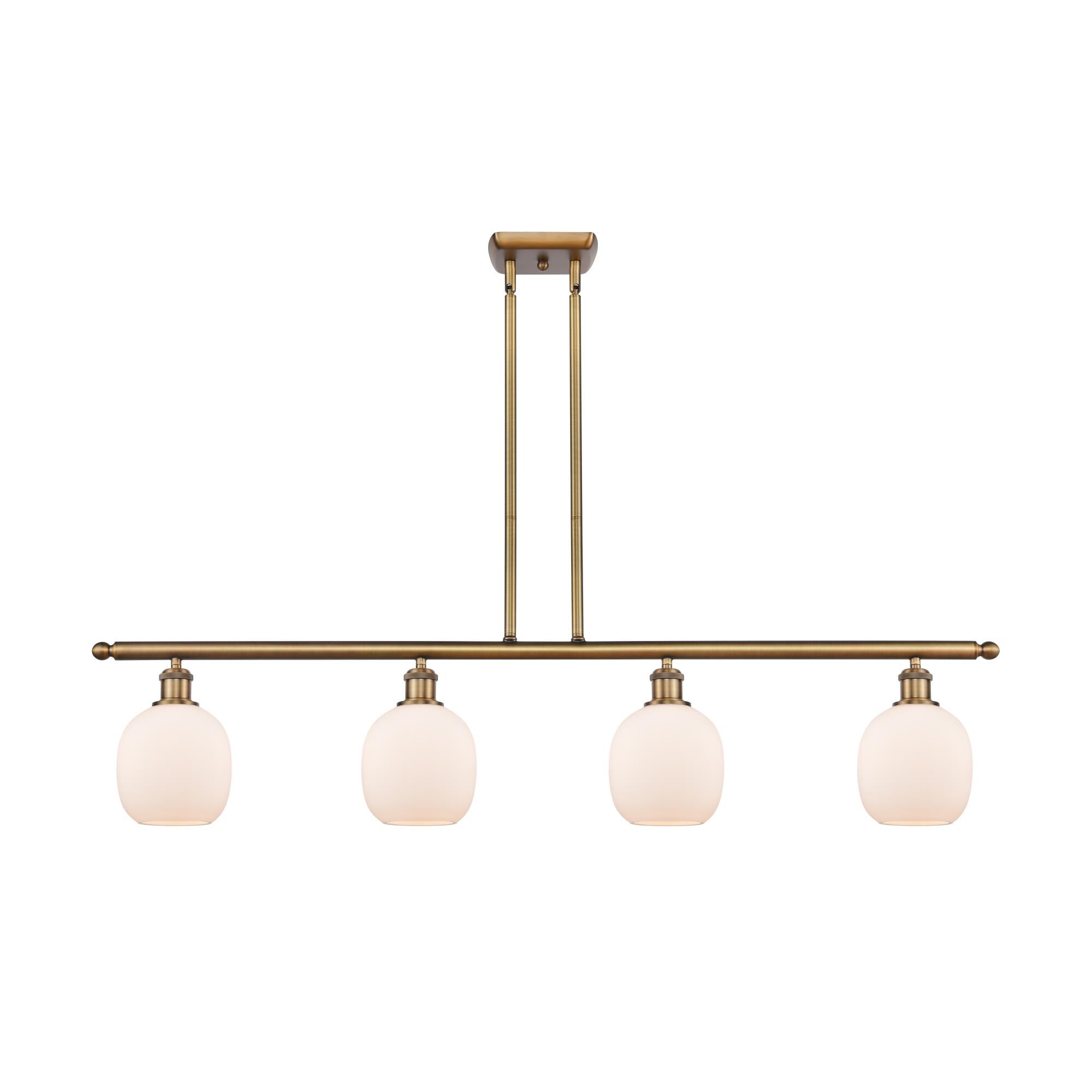 Shown in Brushed Brass finish and Sphere glass and Glass shade