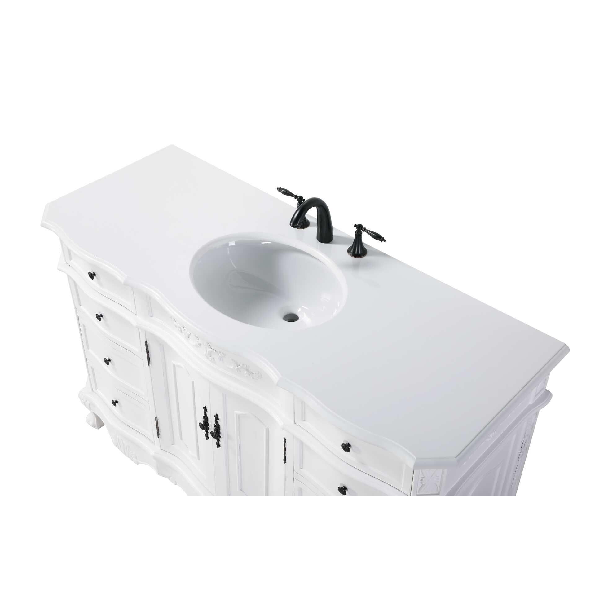 Shown in Antique White finish