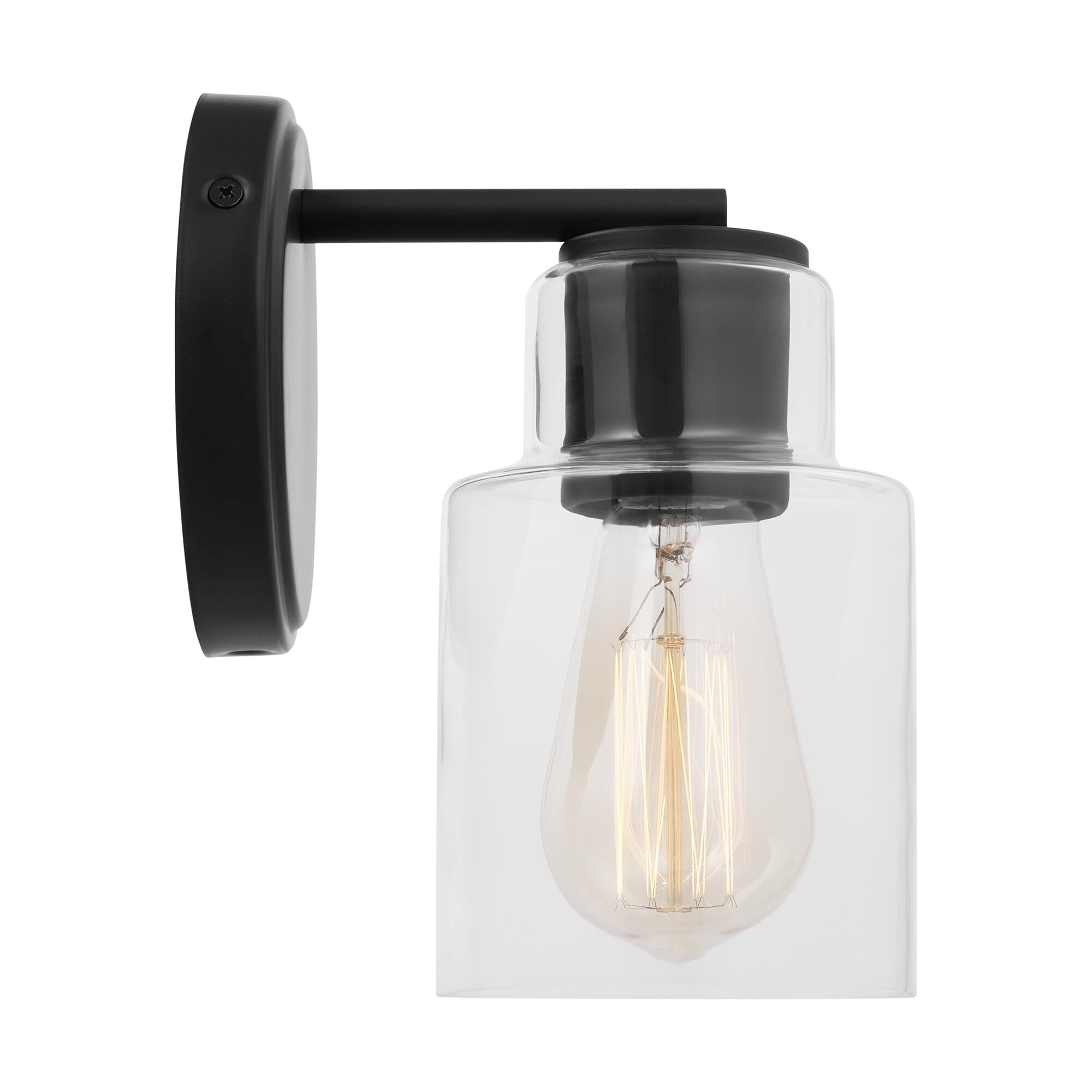 Shown in Midnight Black finish and Clear glass