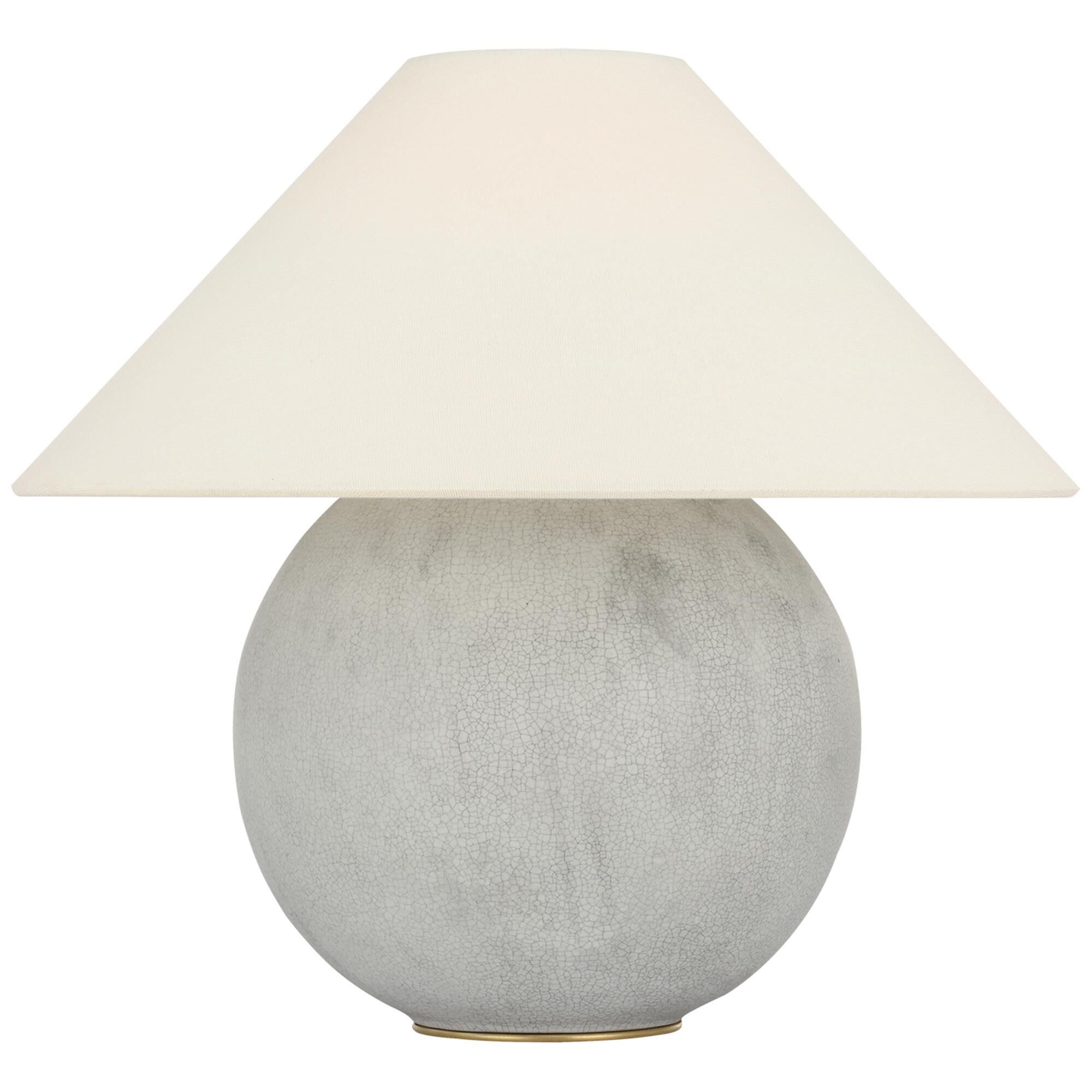 Shown in Moonwhite finish and Linen shade