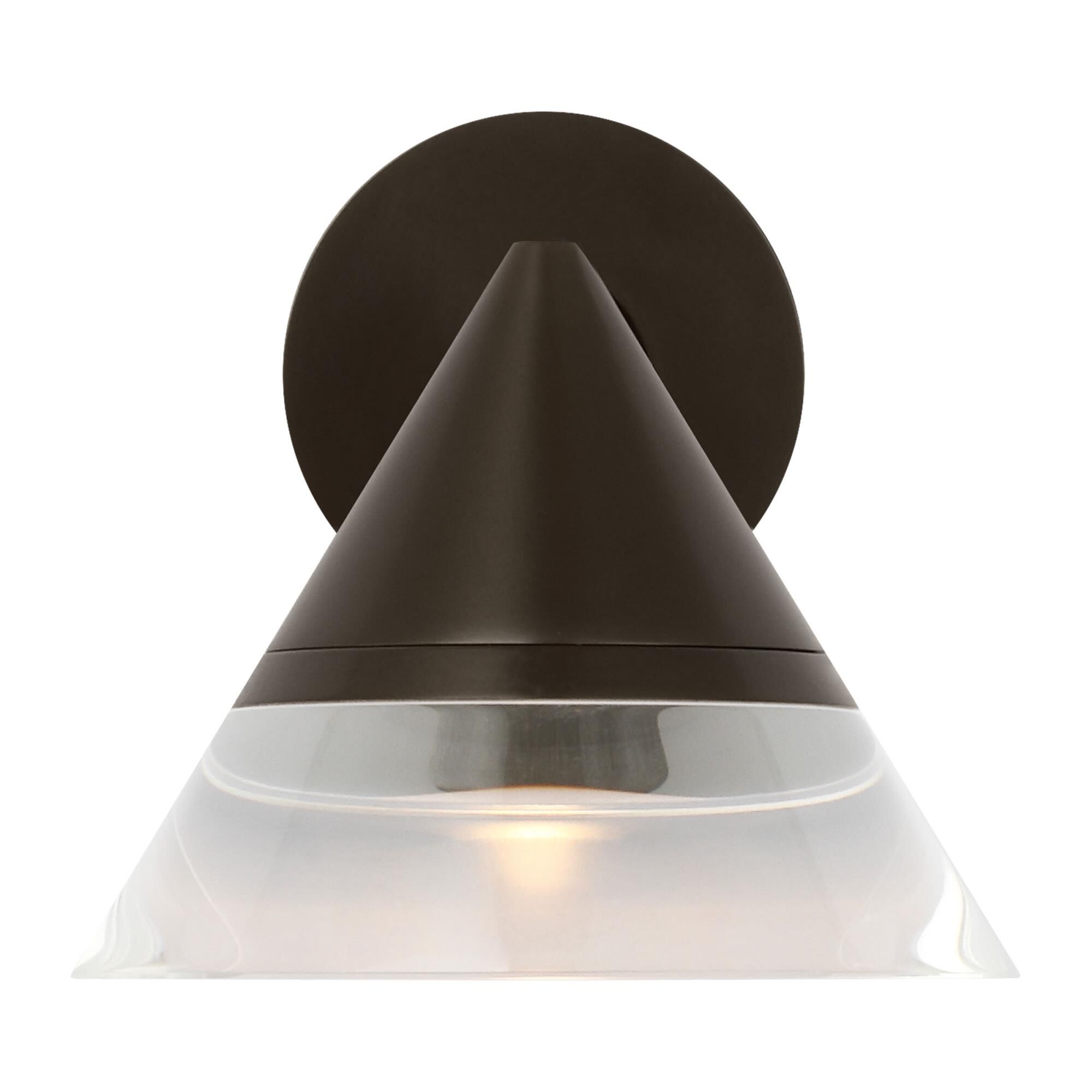 Shown in Bronze finish and Crystal glass