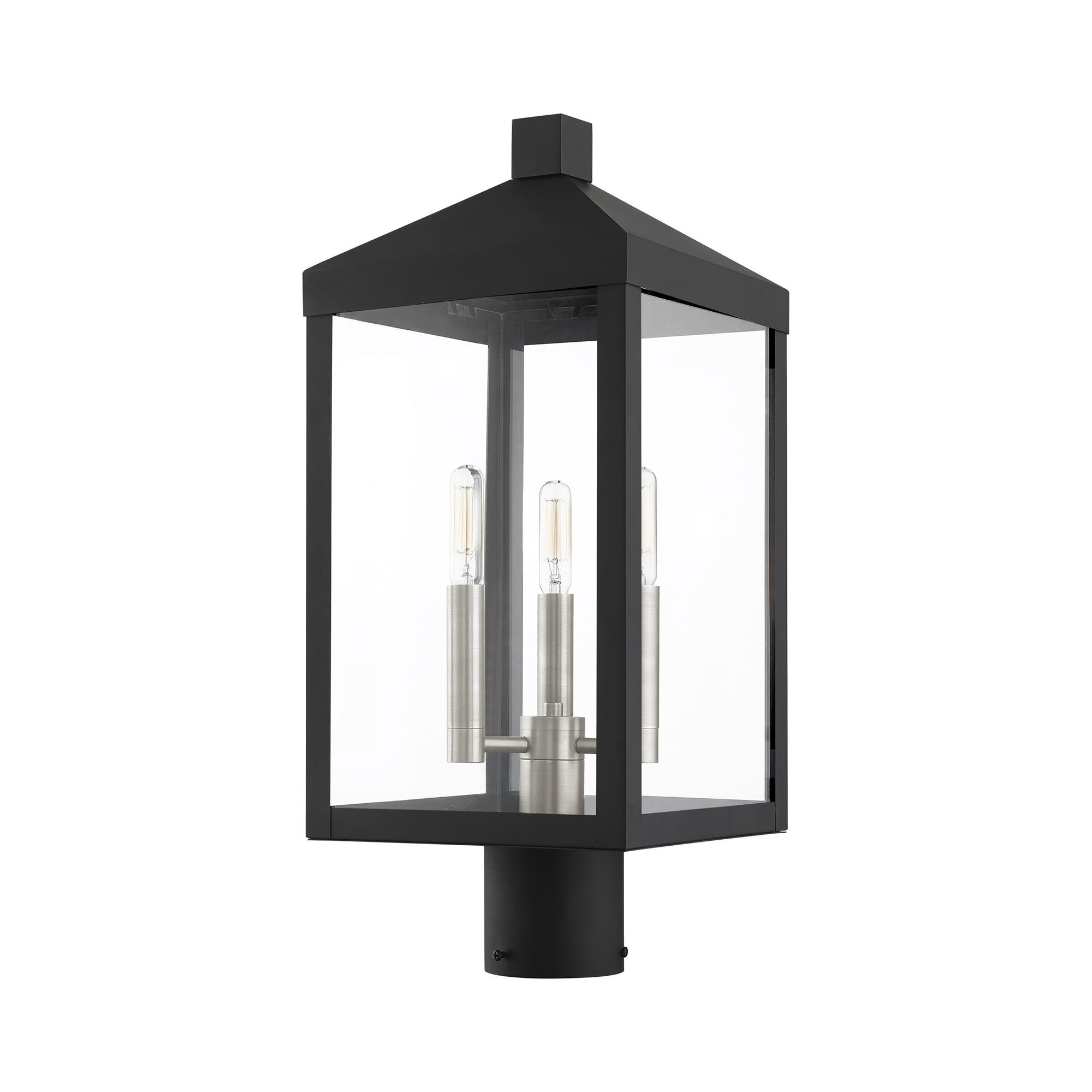 Nyack 19 Inch Tall 3 Light Outdoor Post Lamp by Livex Lighting