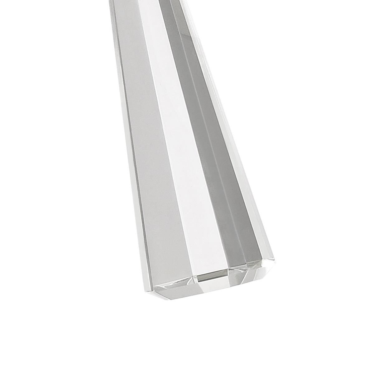 Shown in Polished Nickel finish and Off White Linen shade