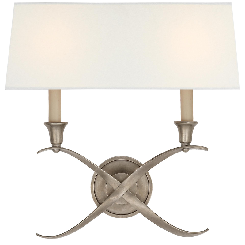 Chapman & Myers Cross Bouillotte 15 Inch Wall Sconce by Visual Comfort Signature Collection