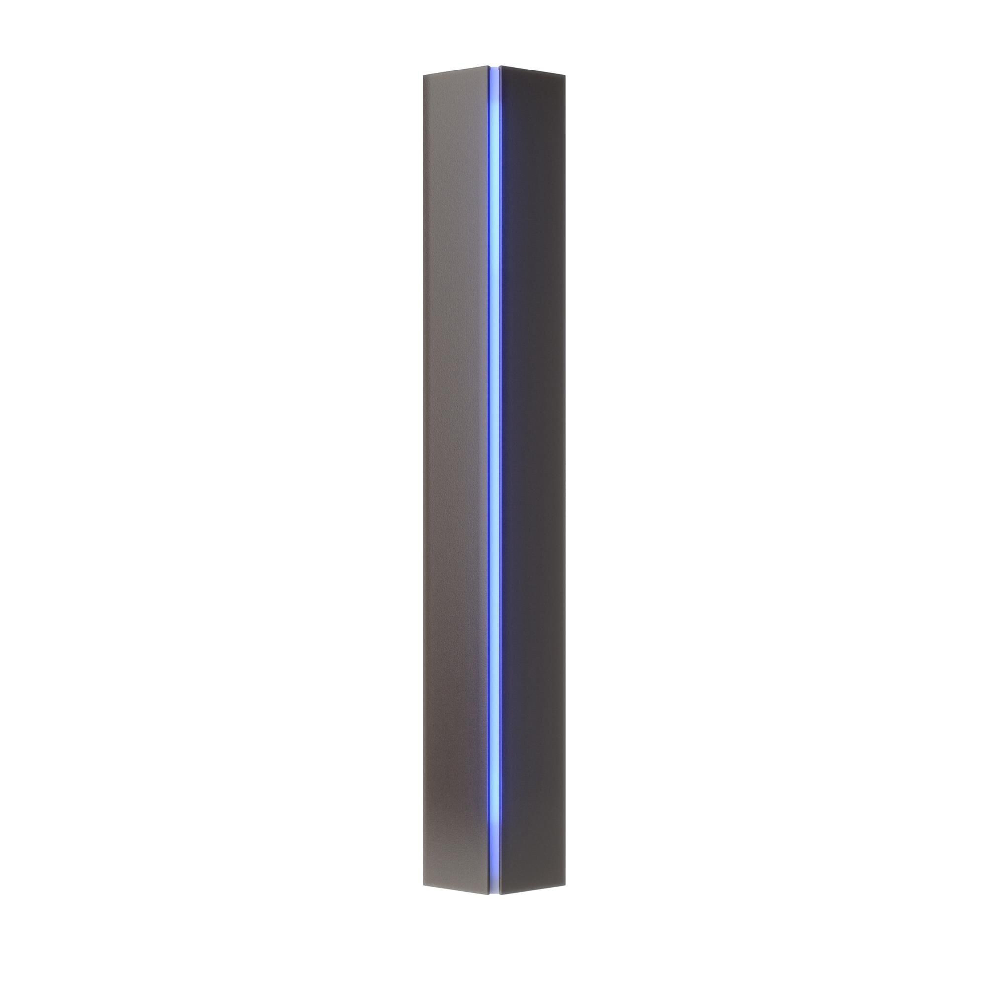 Shown in Oil Rubbed Bronze finish and Blue glass