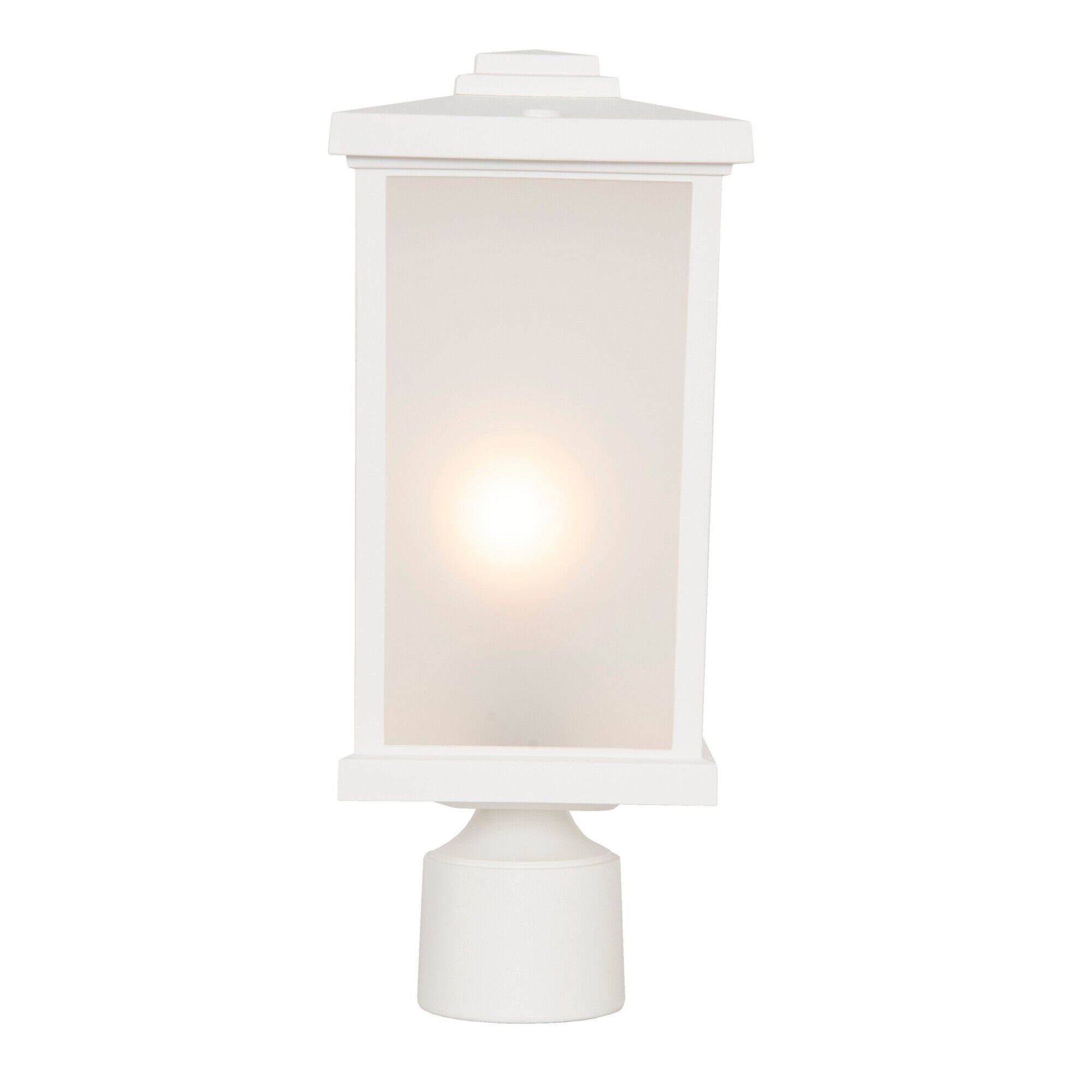 Shown in Textured White finish and Frosted Polycarbonate shade