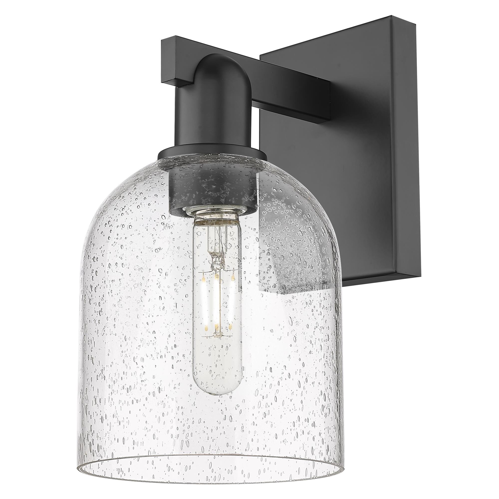 Shown in Matte Black finish and Seedy glass