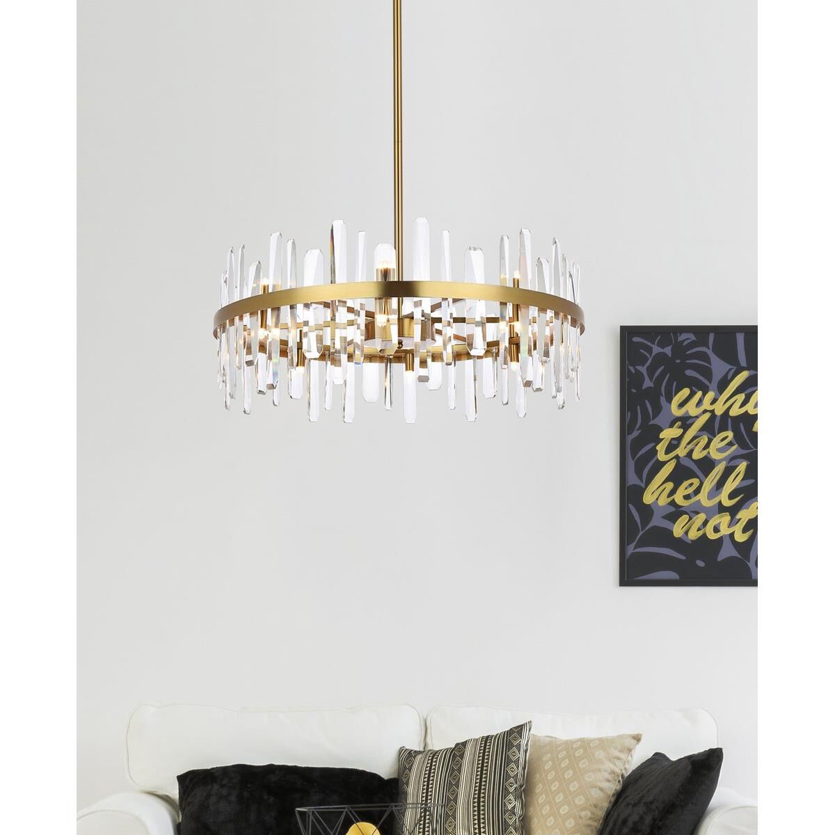 Serena 32 Inch 16 Light Chandelier by Elegant Lighting