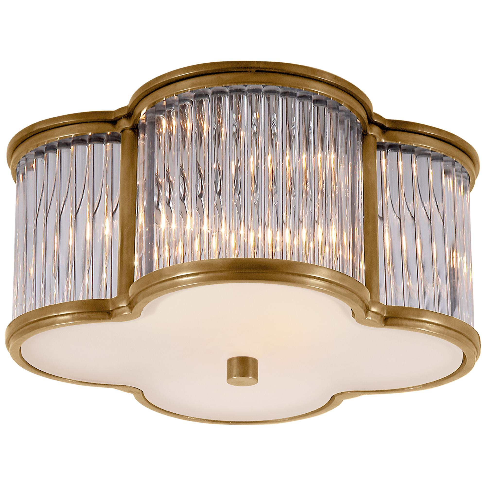 Shown in Natural Brass With Clear Glass finish and Frosted glass