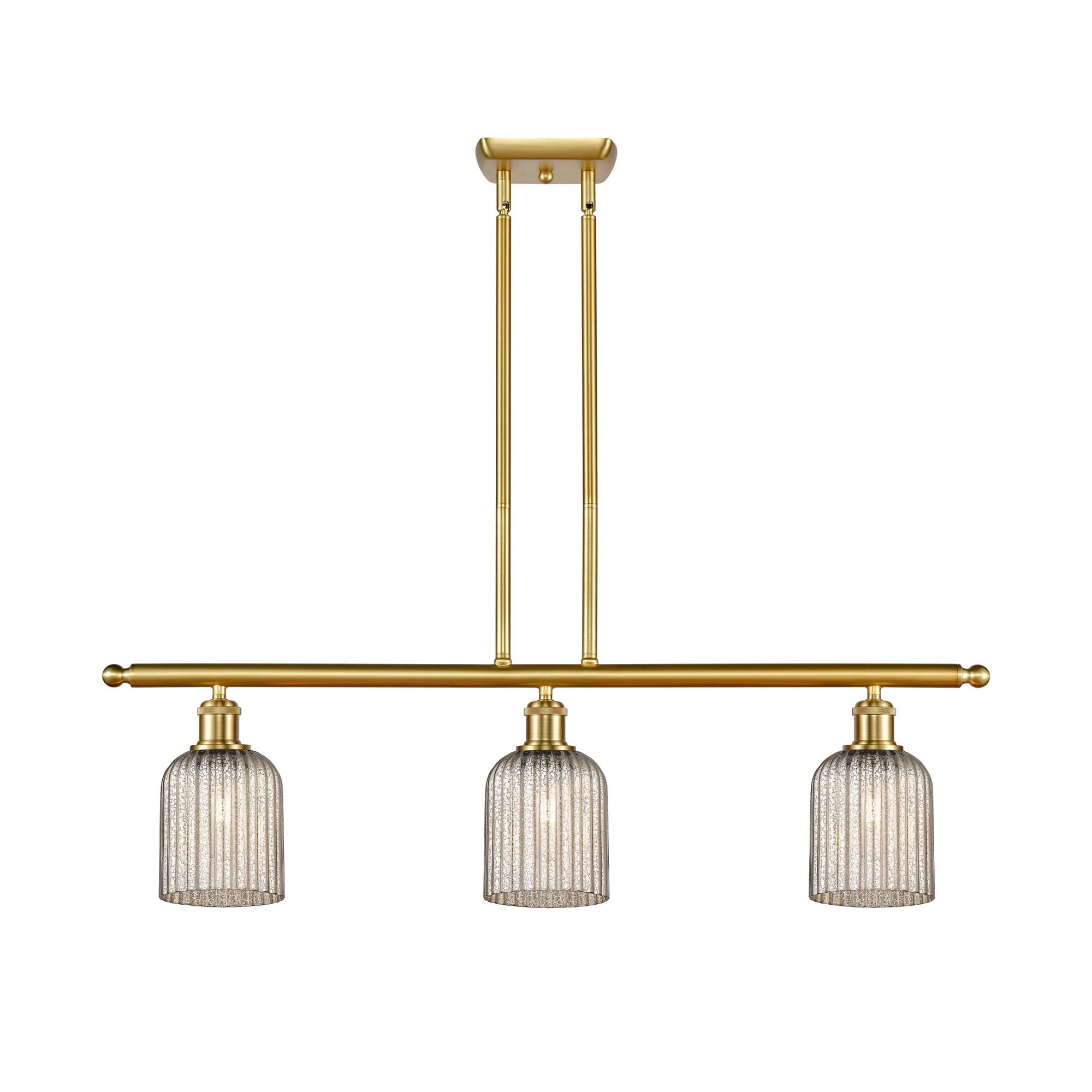 Shown in Satin Gold finish and Mercury shade
