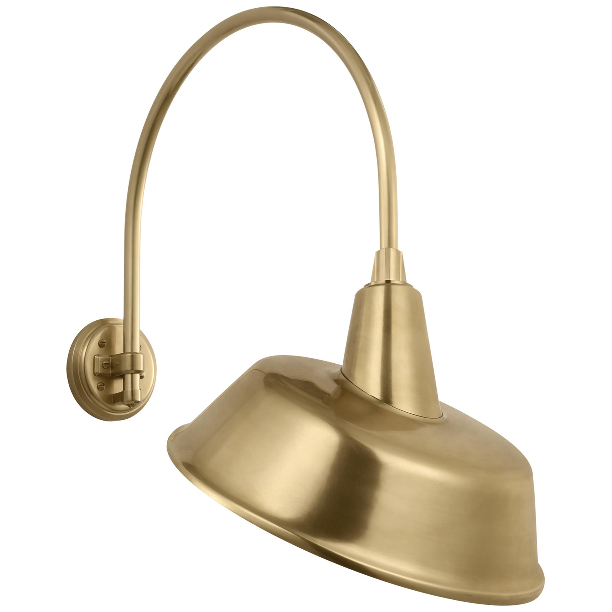 Shown in Hand-Rubbed Antique Brass finish and Gold shade