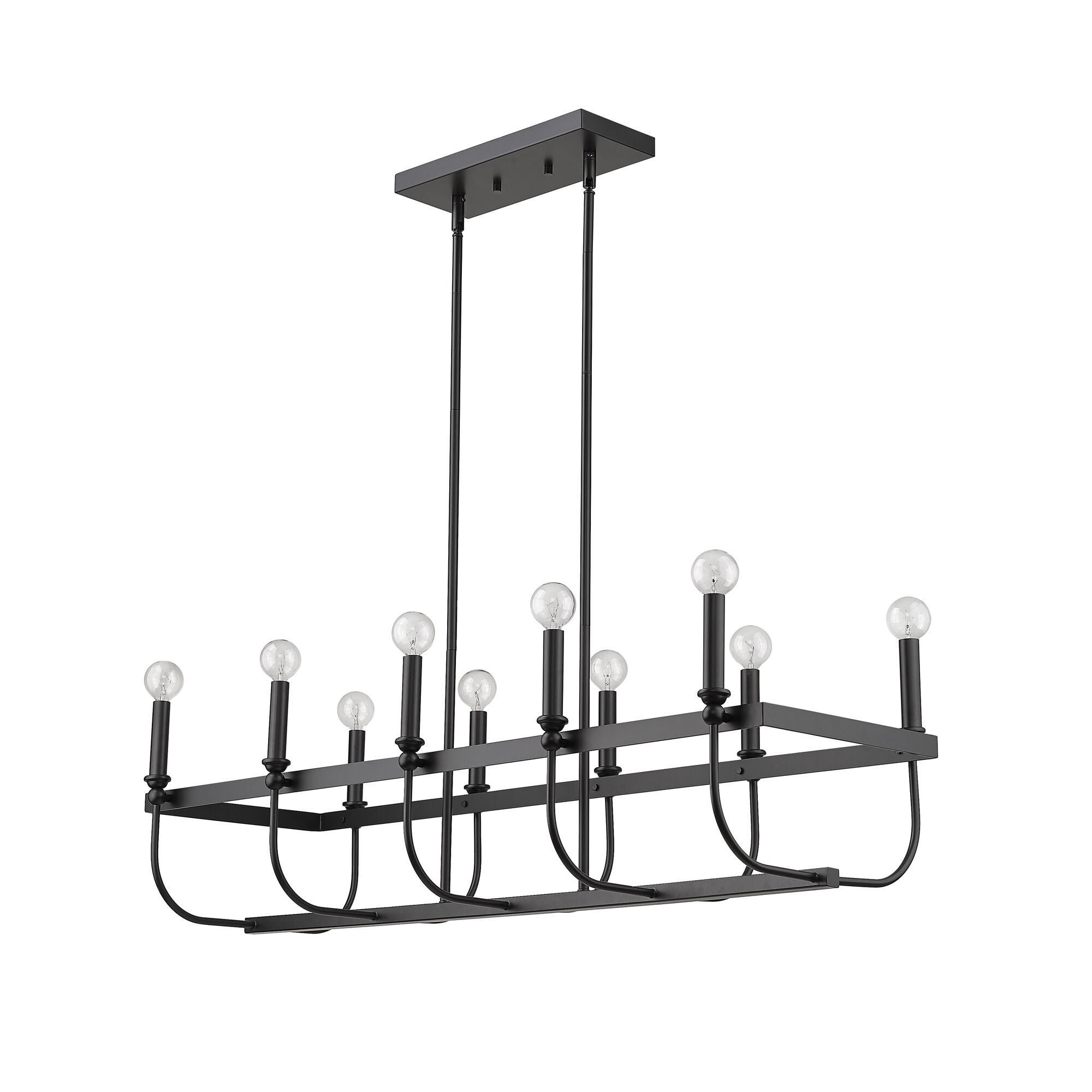 Shown in Matte Black finish and -- glass and -- shade