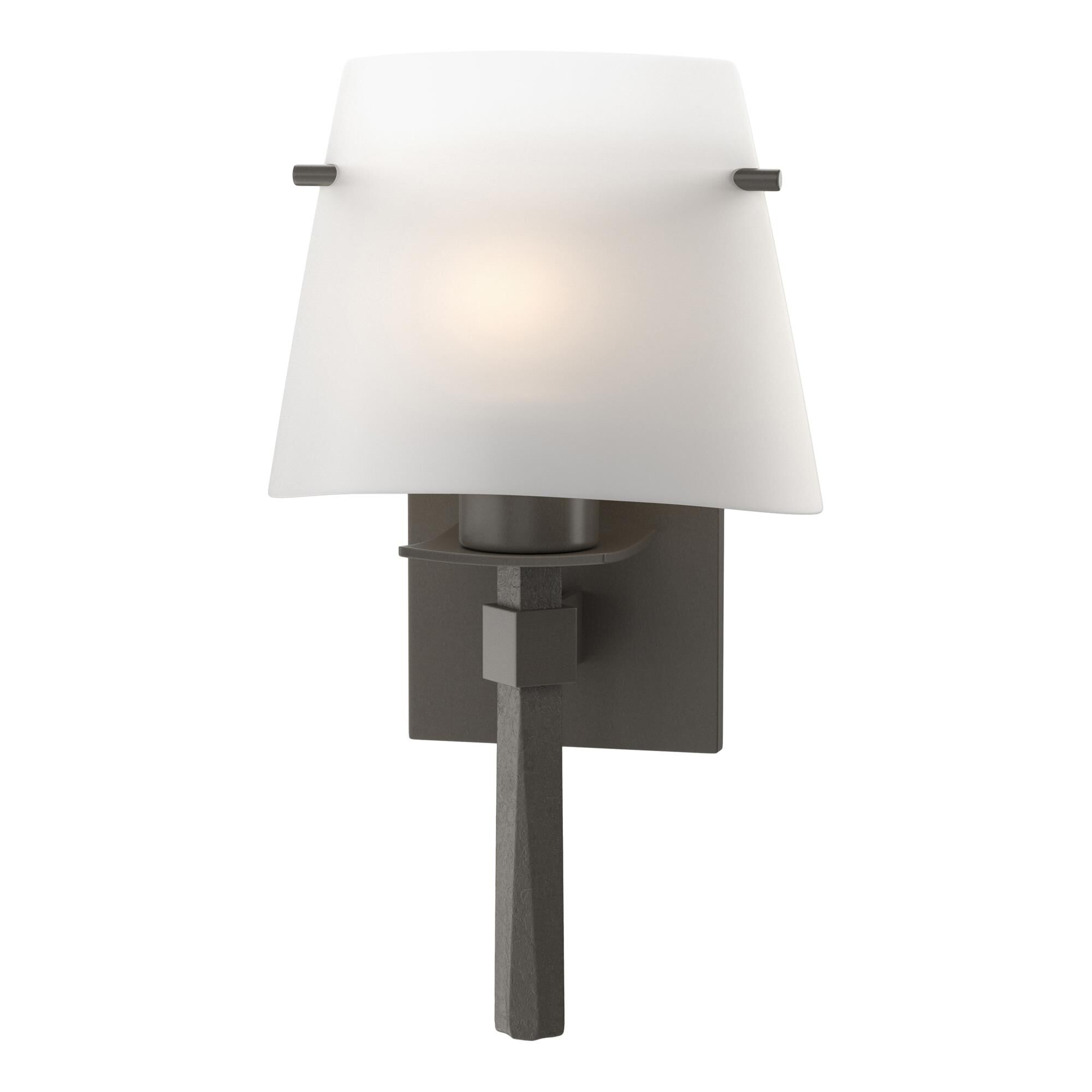 Shown in Dark Smoke finish and Opal glass