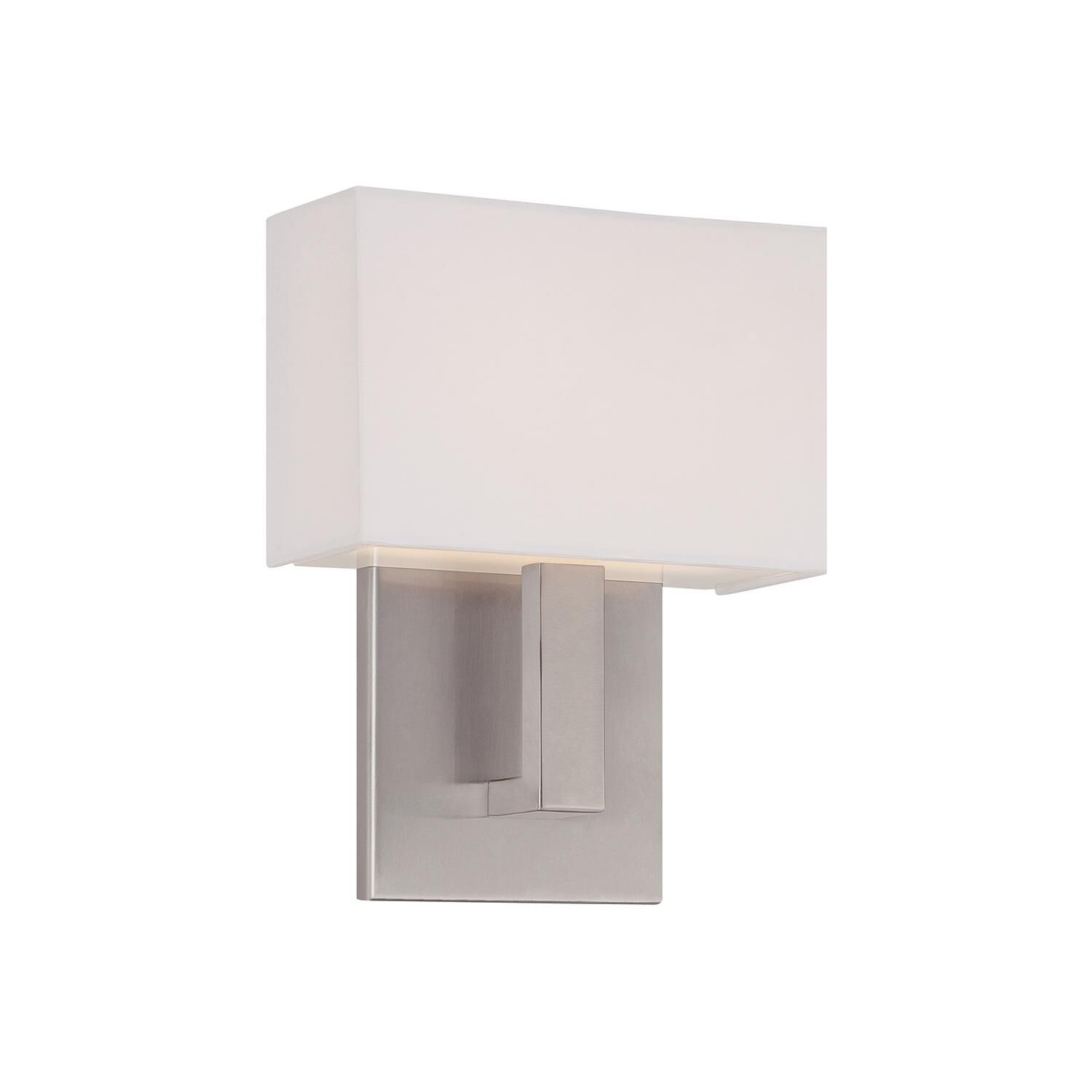 Shown in Brushed Nickel finish and Trimless Fabric shade