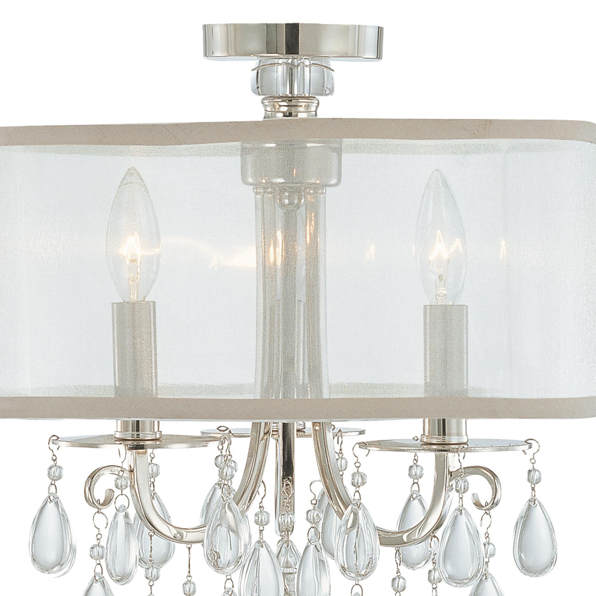 Hampton 14 Inch 3 Light Mini Chandelier by Crystorama