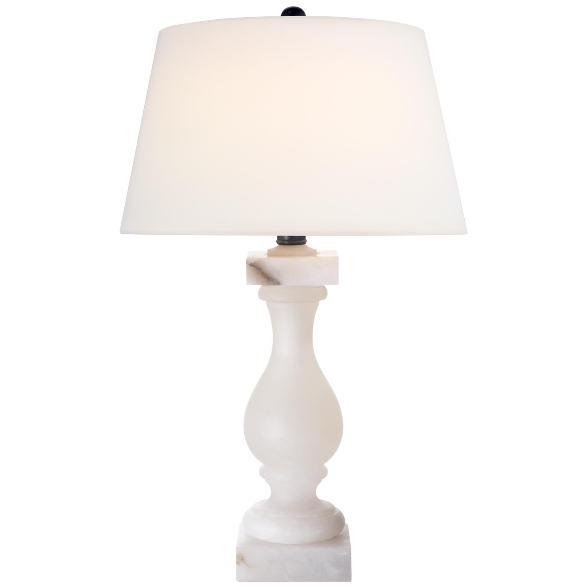 Shown in Alabaster finish and Linen shade