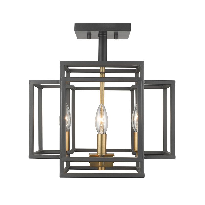 Titania 14 Inch 4 Light Semi Flush Mount by Z-Lite