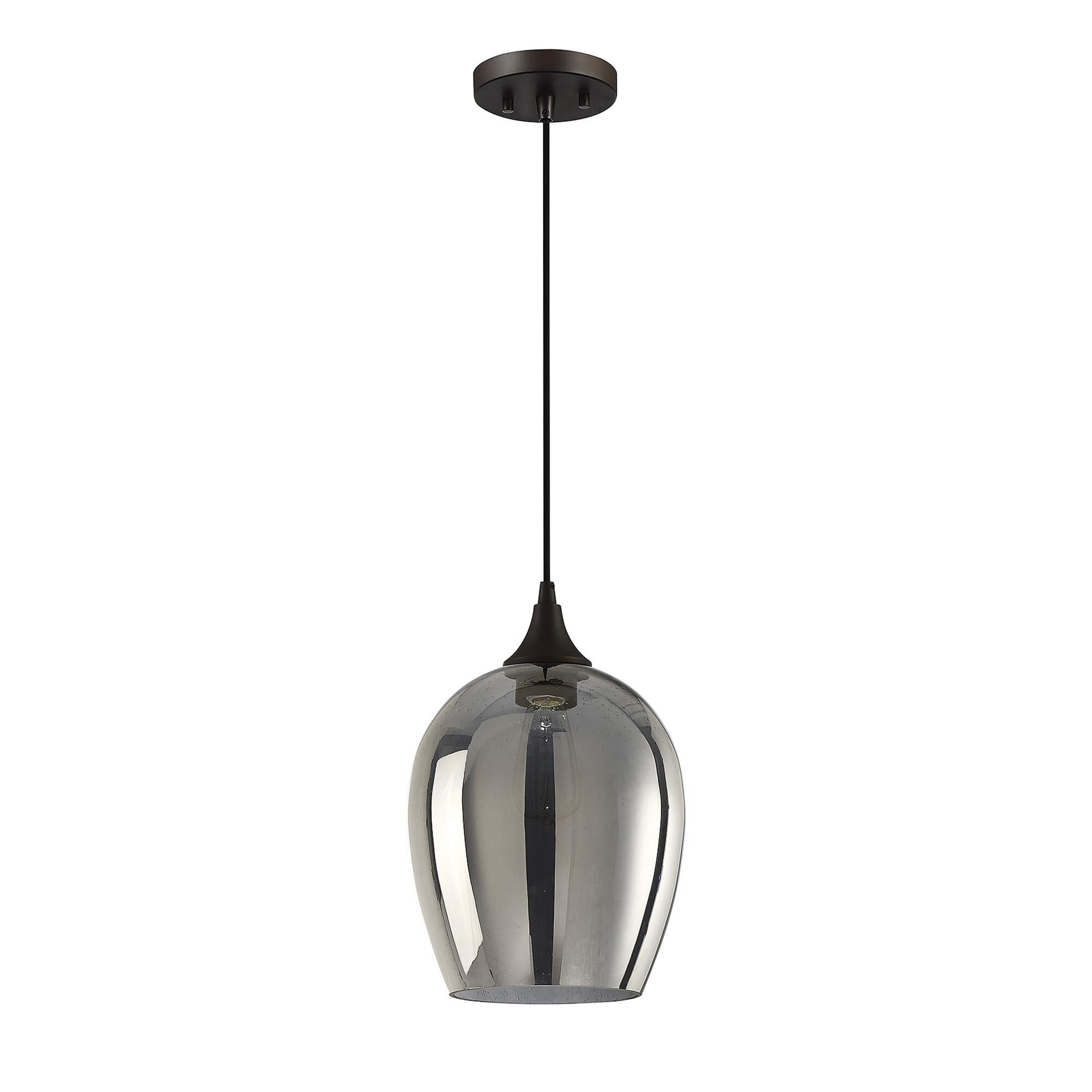 Shown in Oil Rubbed Bronze finish and Plated Metallic glass