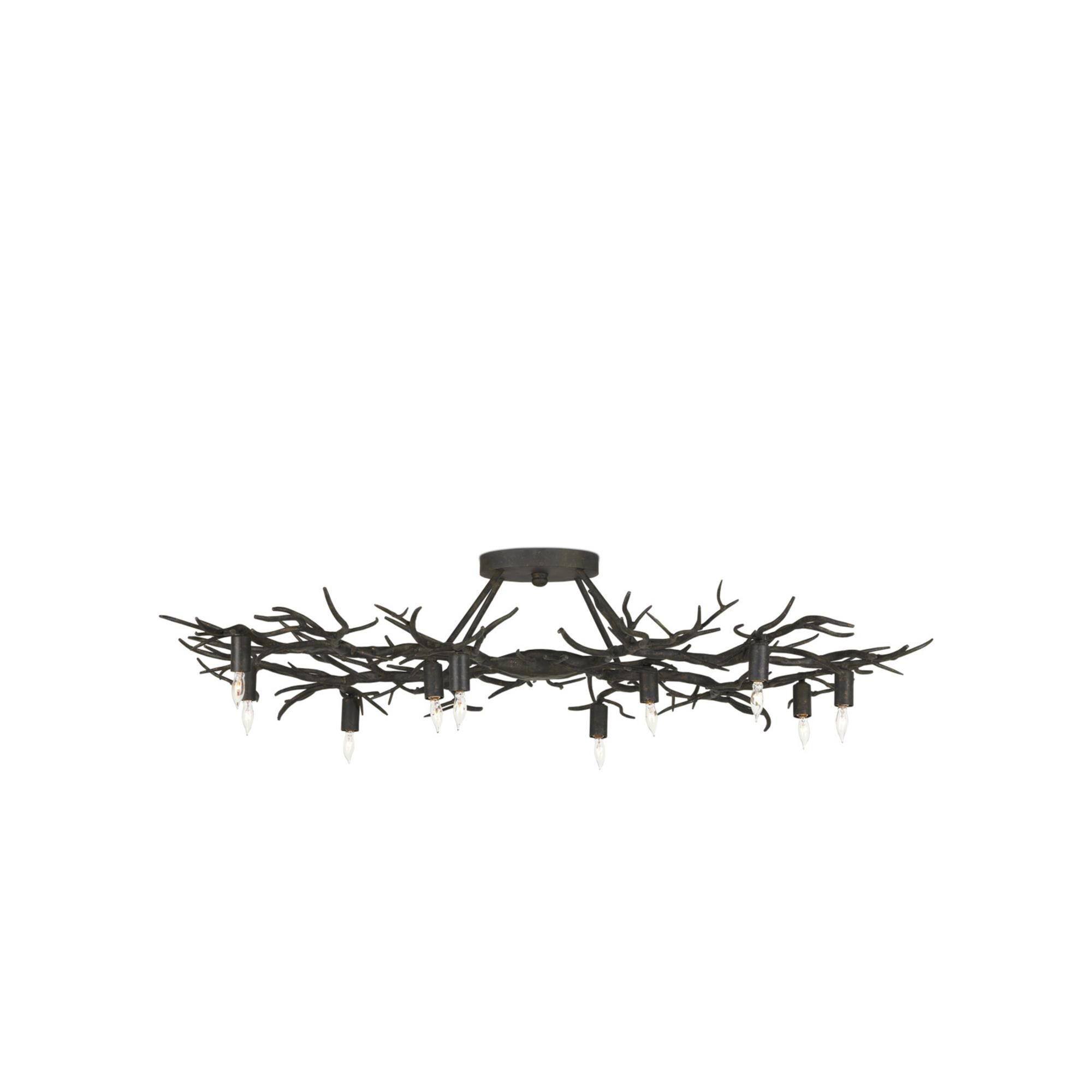 Rainforest 43 Inch 10 Light Semi Flush Mount,