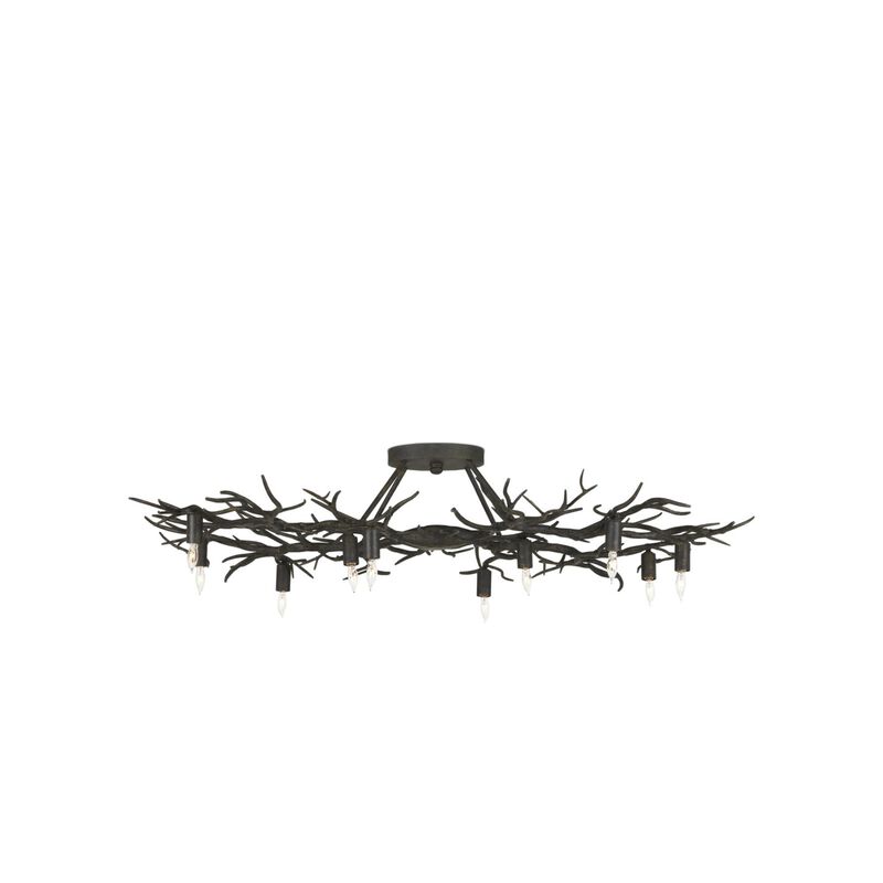 Rainforest 43 Inch 10 Light Semi Flush Mount by Currey and Company