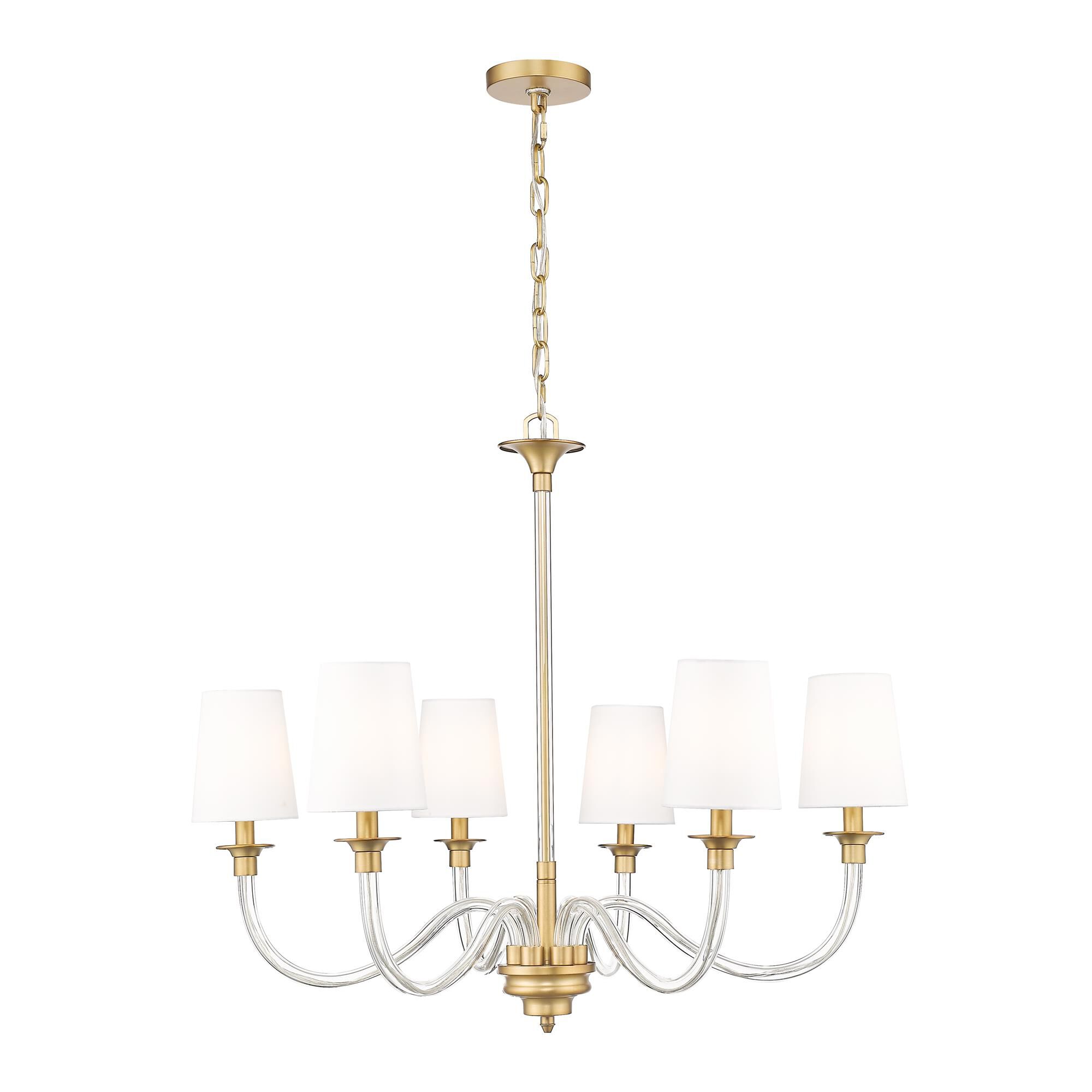 Shown in Rubbed Brass finish and White glass and White shade