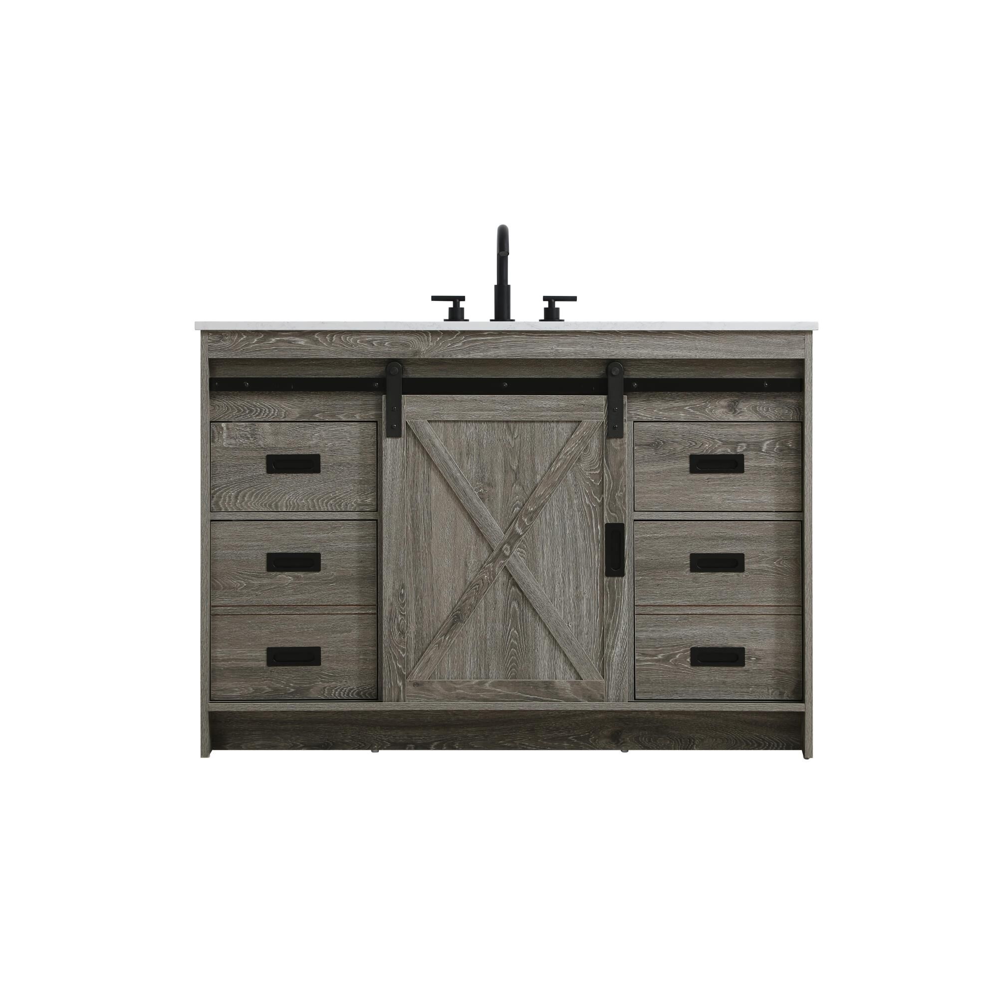 Shown in Rustic Grey finish