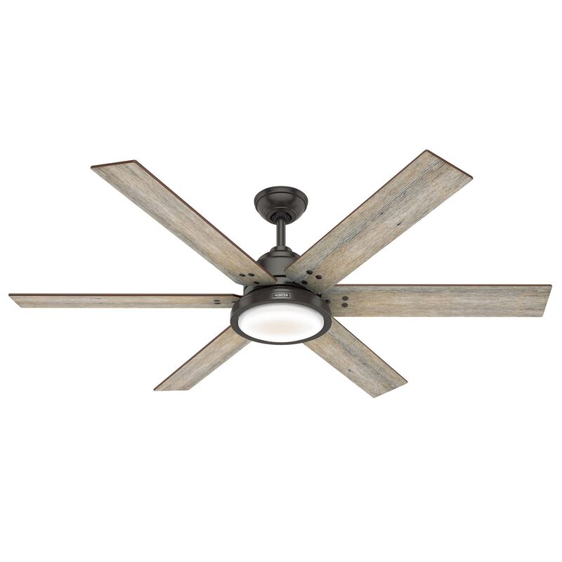 Warrant 60 Inch Ceiling Fan with Light Kit by Hunter Fan