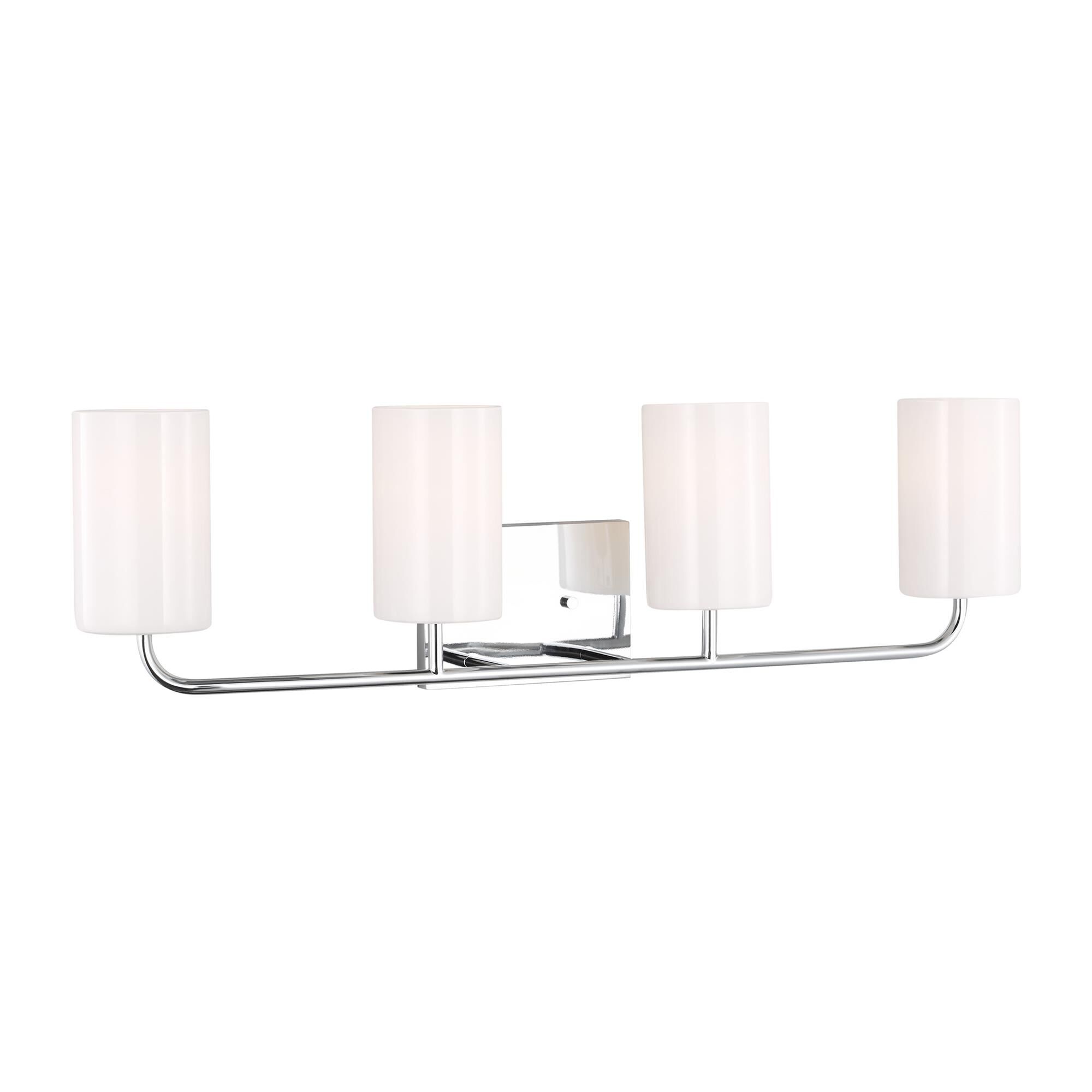 Shown in Chrome finish and Clear Outside / Painted White Inside Glass s shade