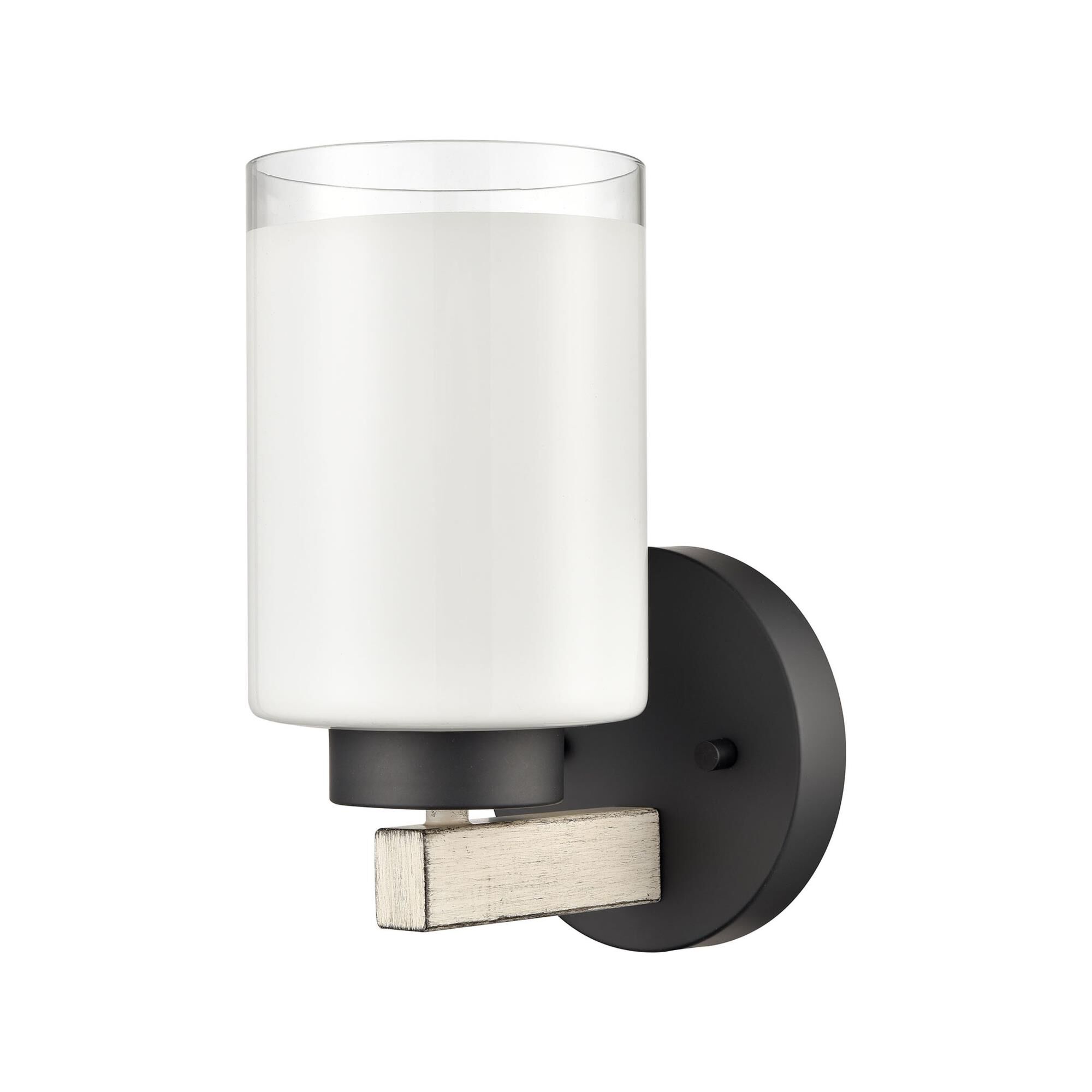 Shown in Black finish and Opal  Shade glass