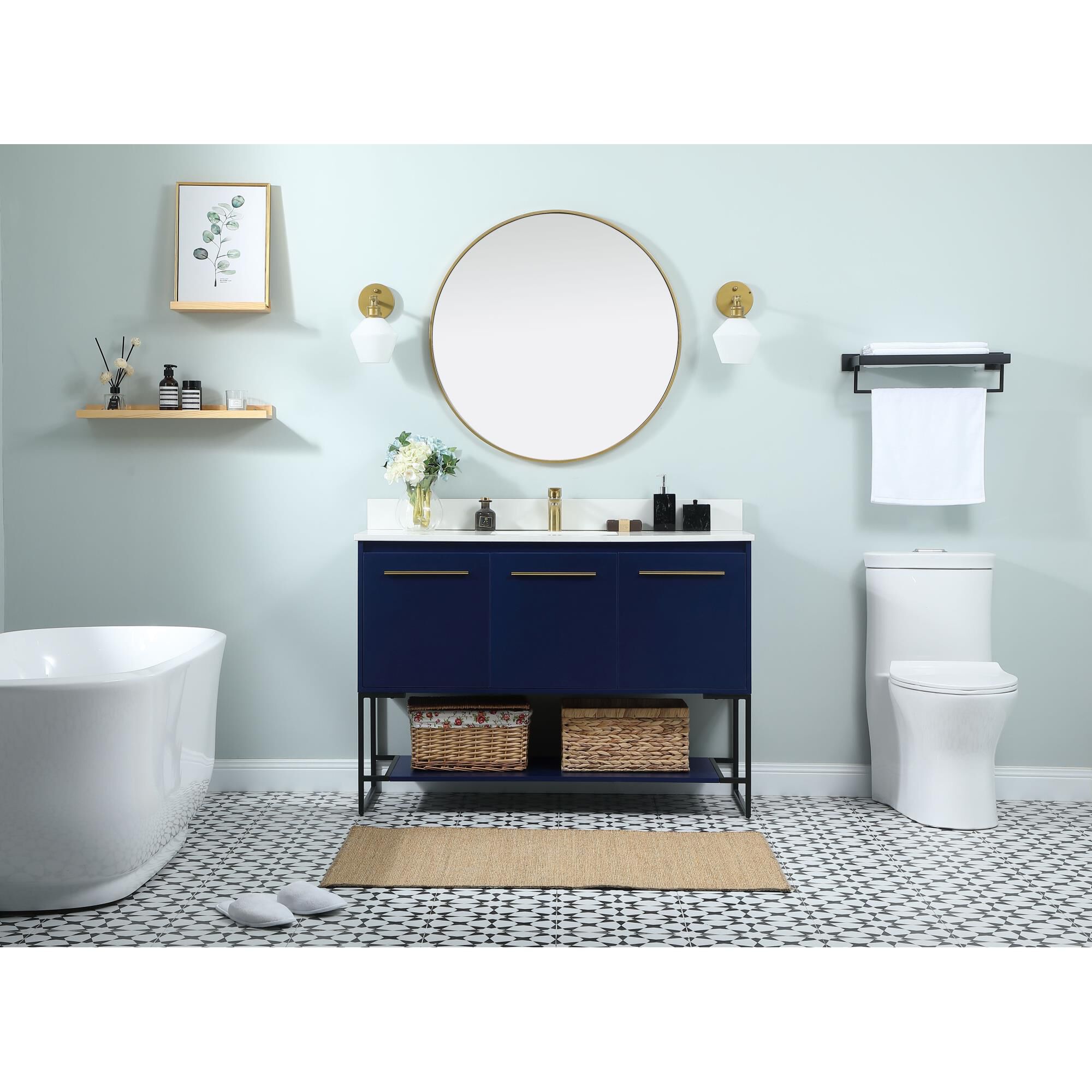 Shown in Blue finish