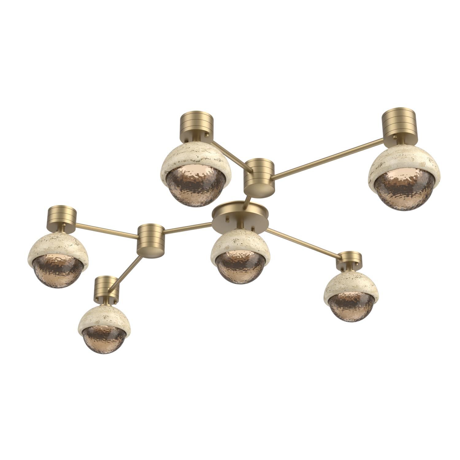 Levi Wilson Cabochon 41 Inch Flush Mount by Hammerton Studio