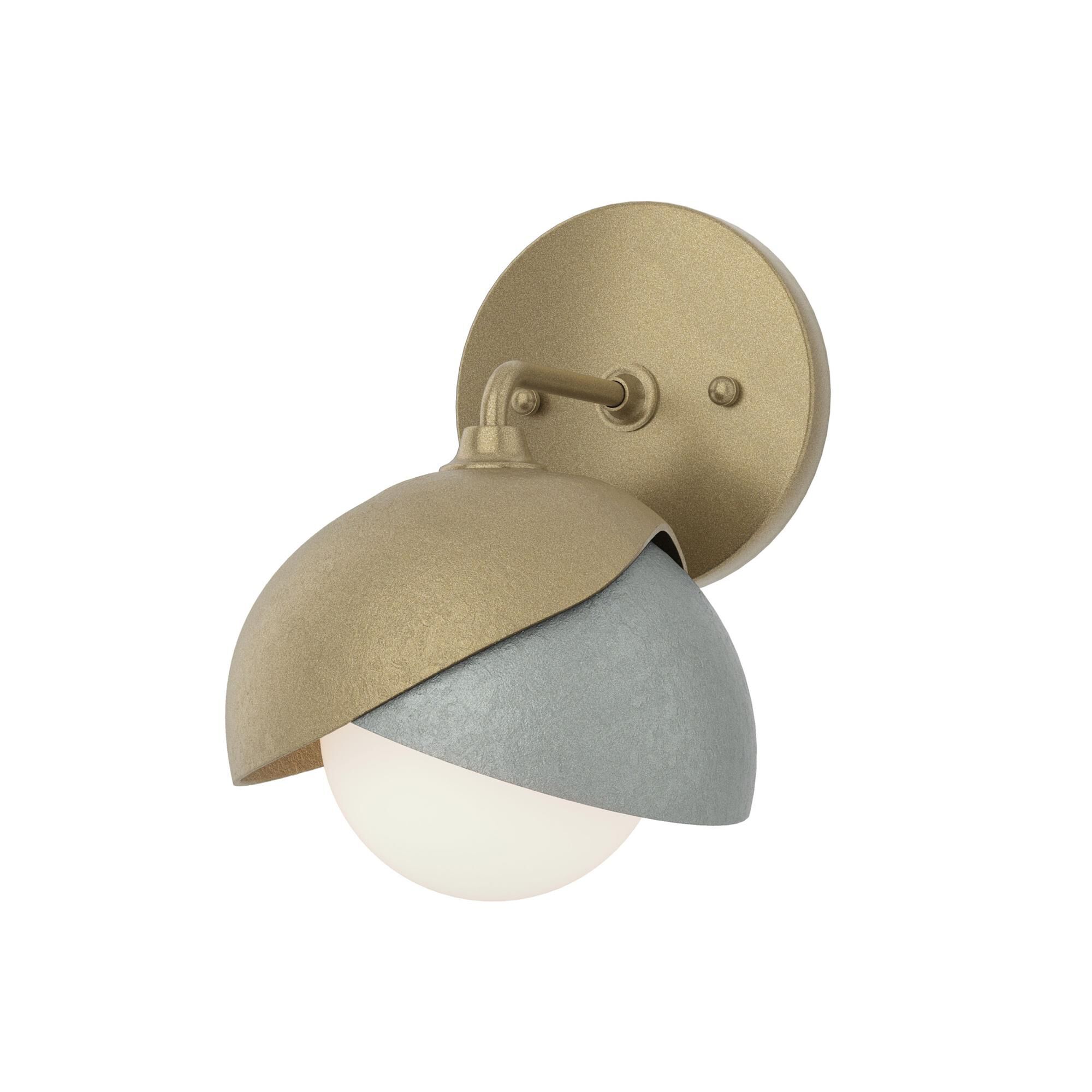 Shown in Soft Gold finish and Opal glass and Vintage Platinum (82) accent