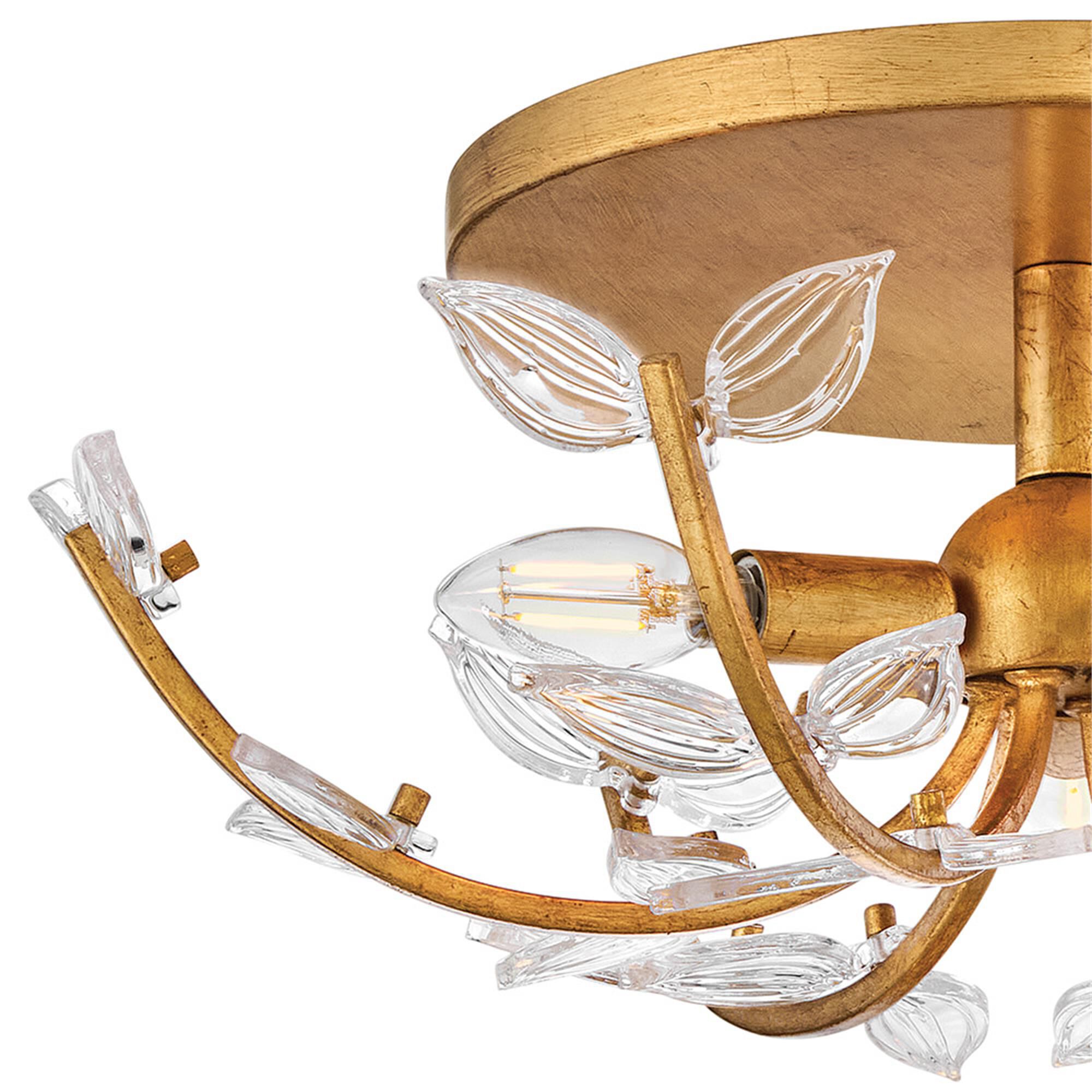 Aliso 20 Inch 3 Light Semi Flush Mount,