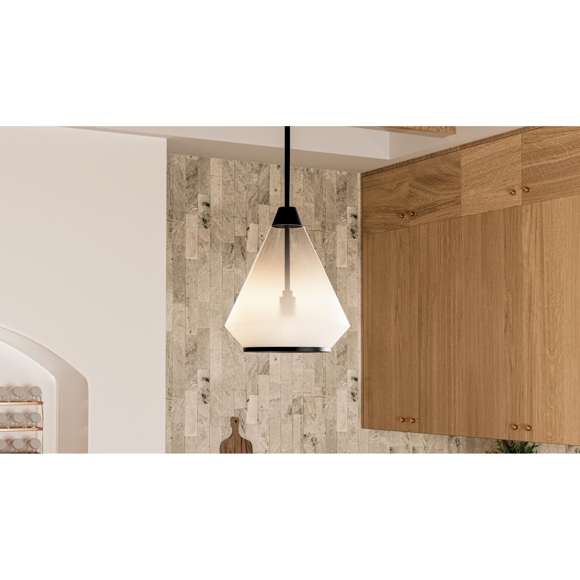 Shown in Matte Black finish and Clear Ombre glass