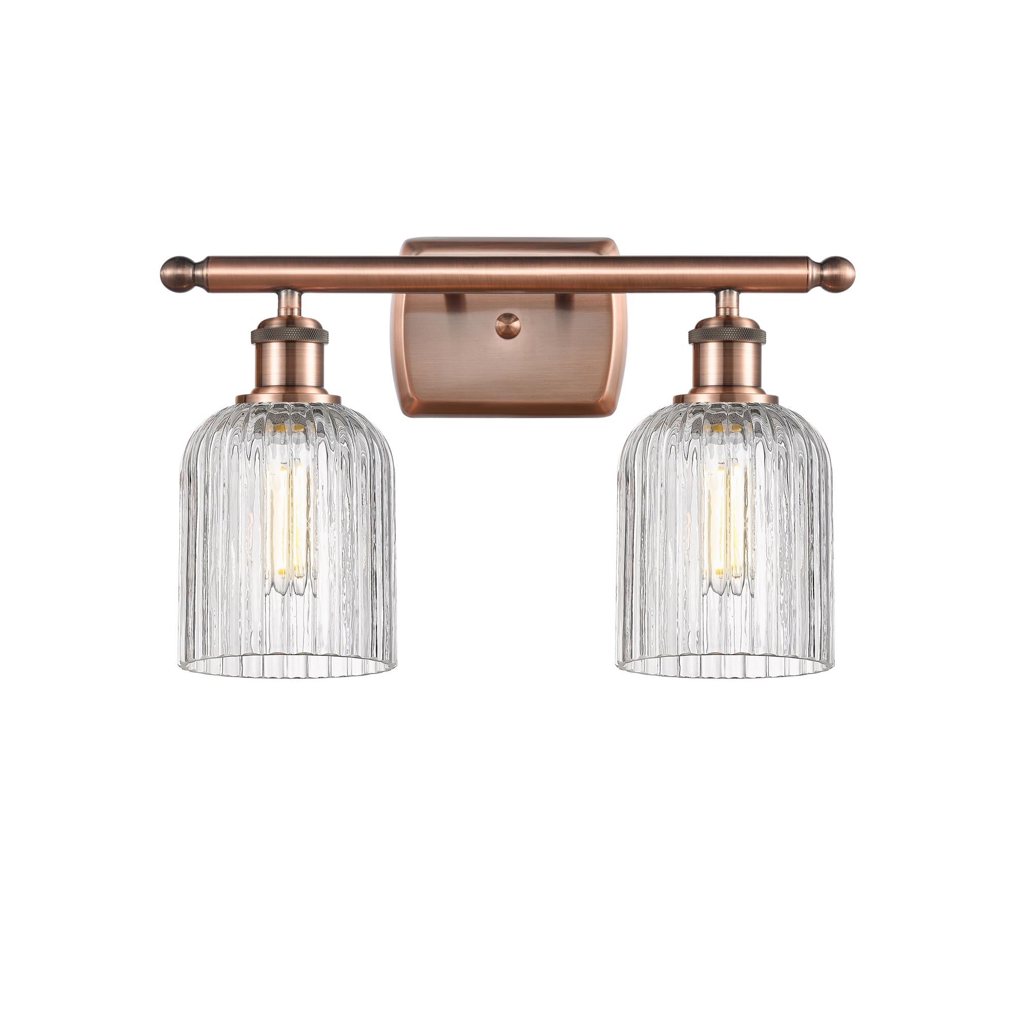 Shown in Antique Copper finish and Clear glass