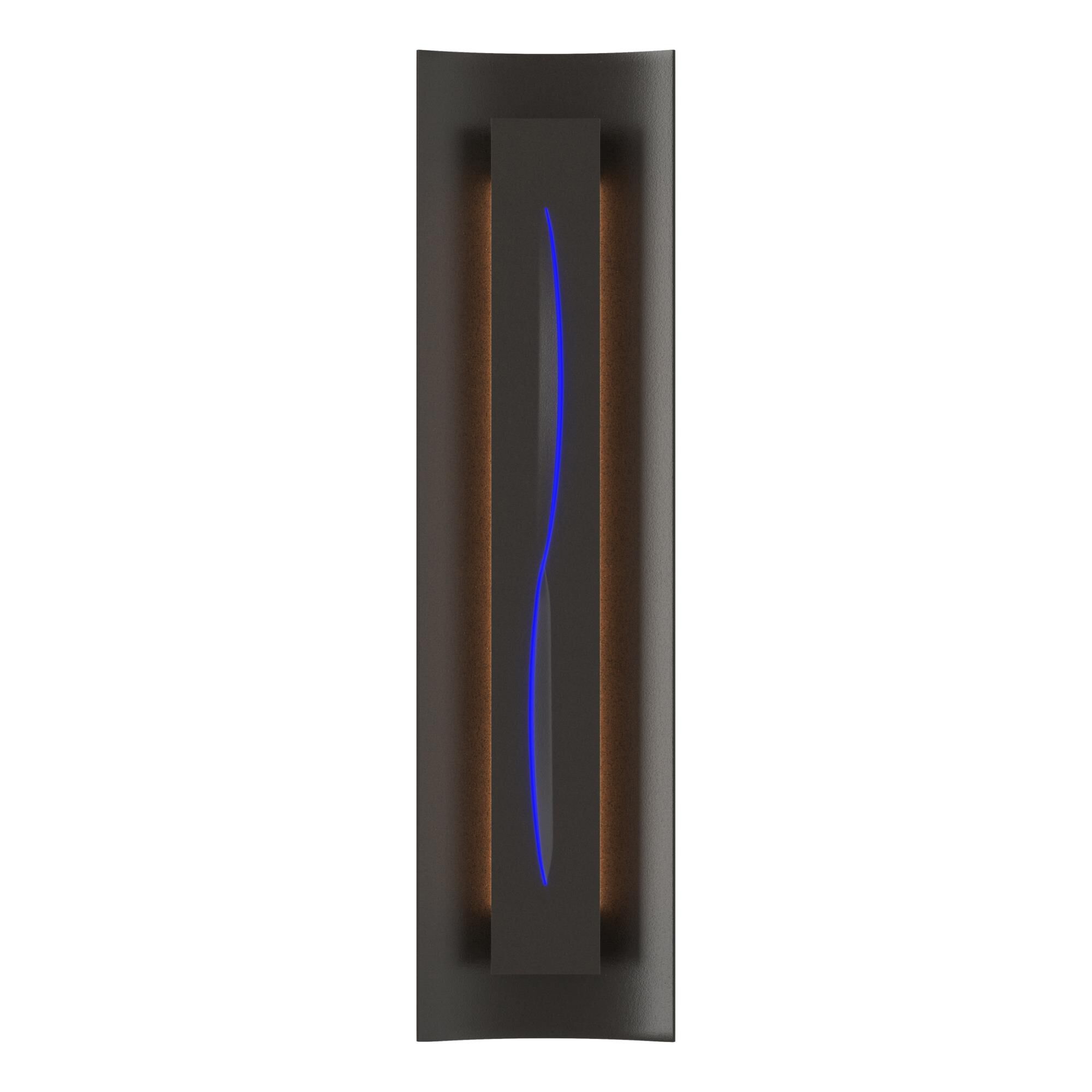 Shown in Oil Rubbed Bronze finish and Blue glass