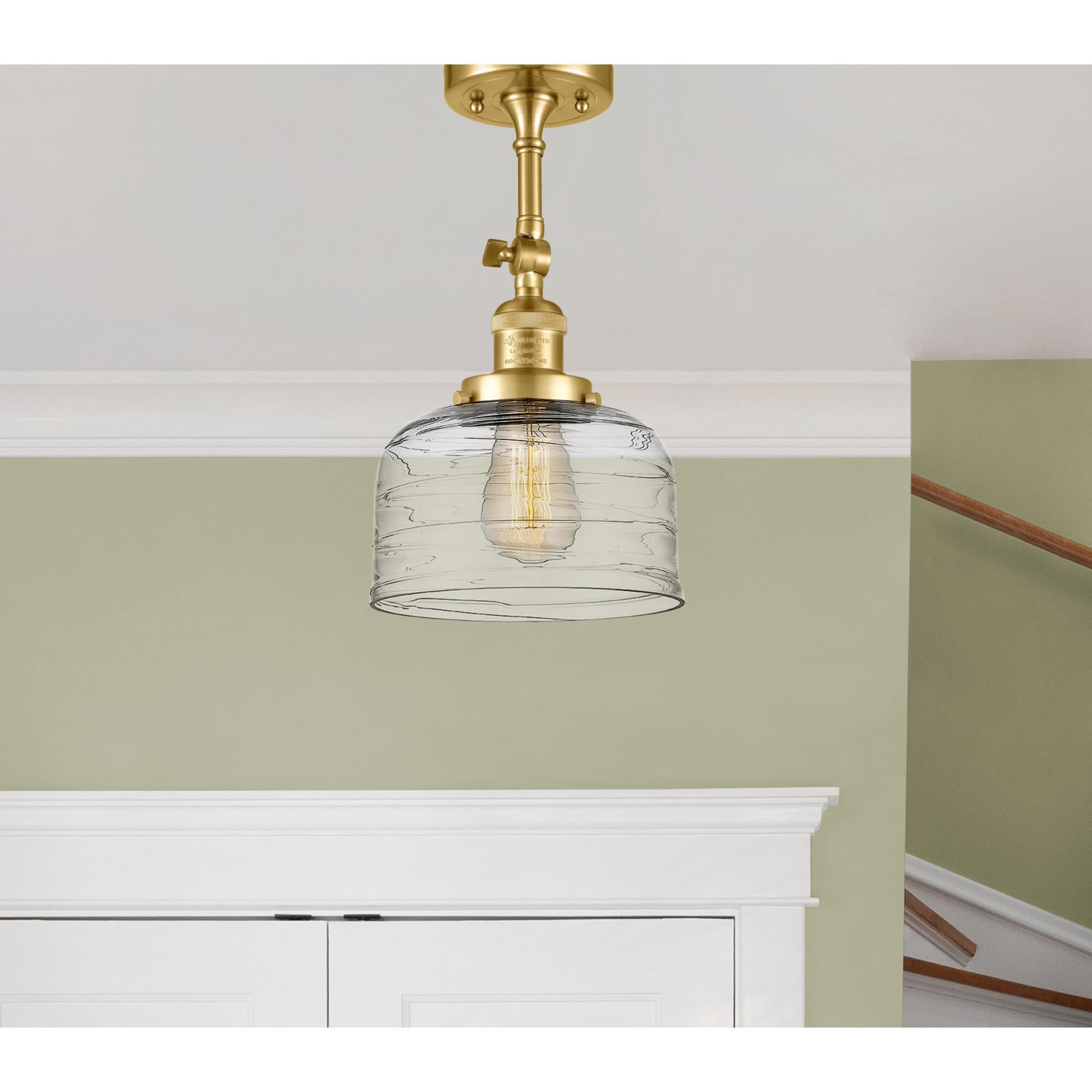 Bruno Marashlian Large Bell 8 Inch 1 Light Semi Flush Mount by Innovations Lighting