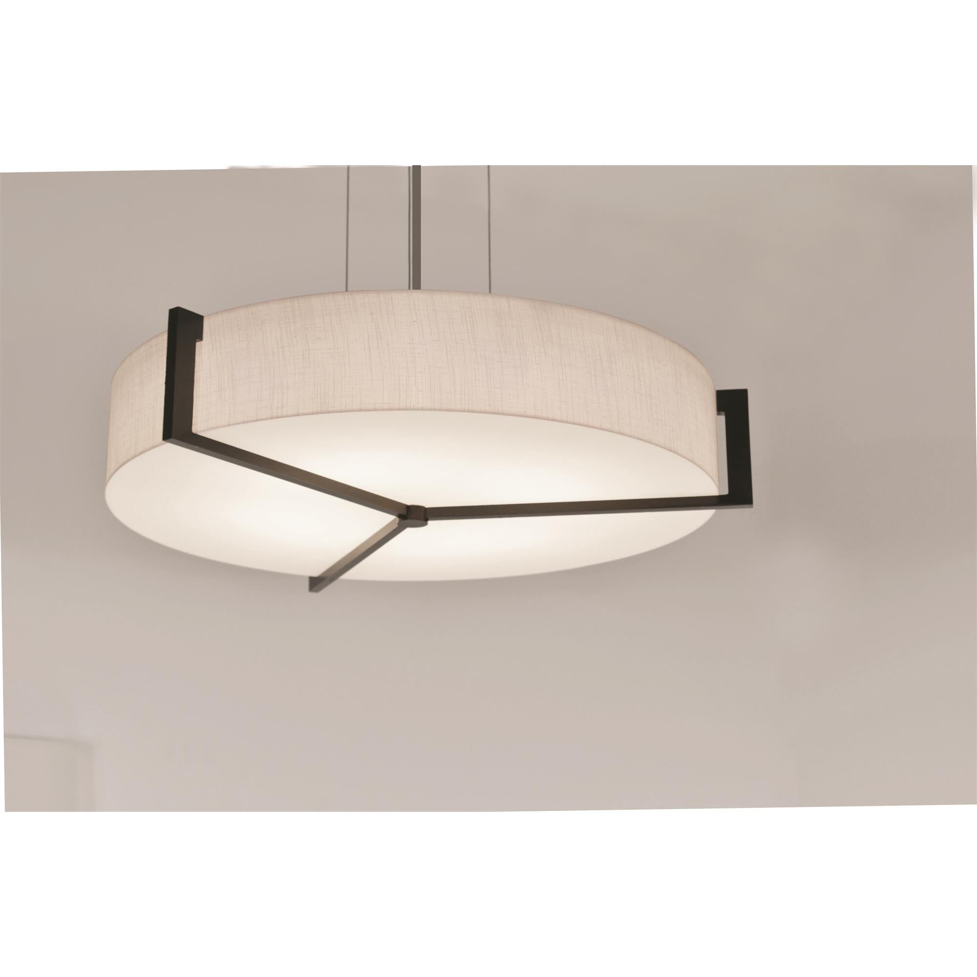 Shown in Espresso finish and Jute Fabric, Acrylic shade and No Accent accent