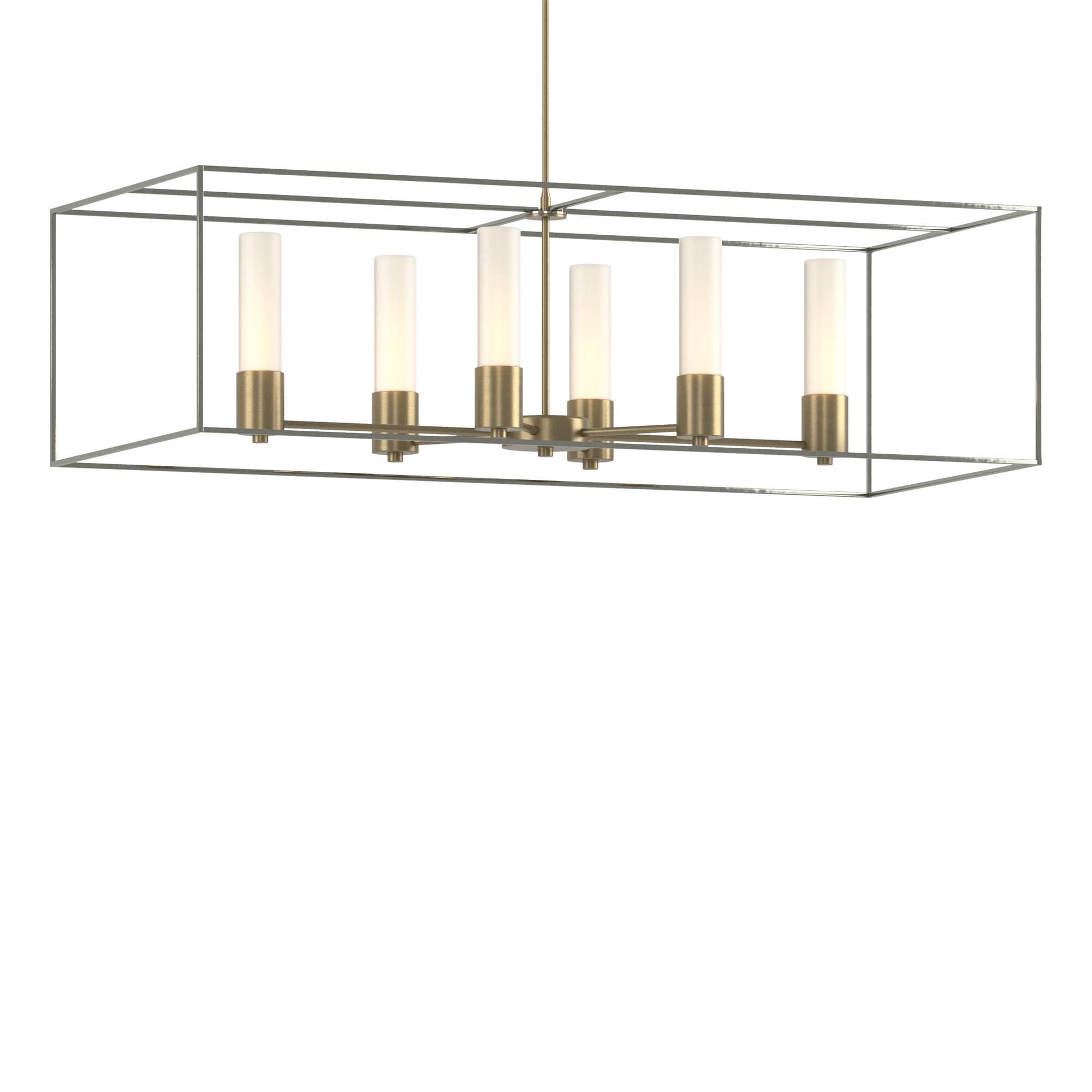 Shown in Soft Gold finish and Opal glass and Sterling accent