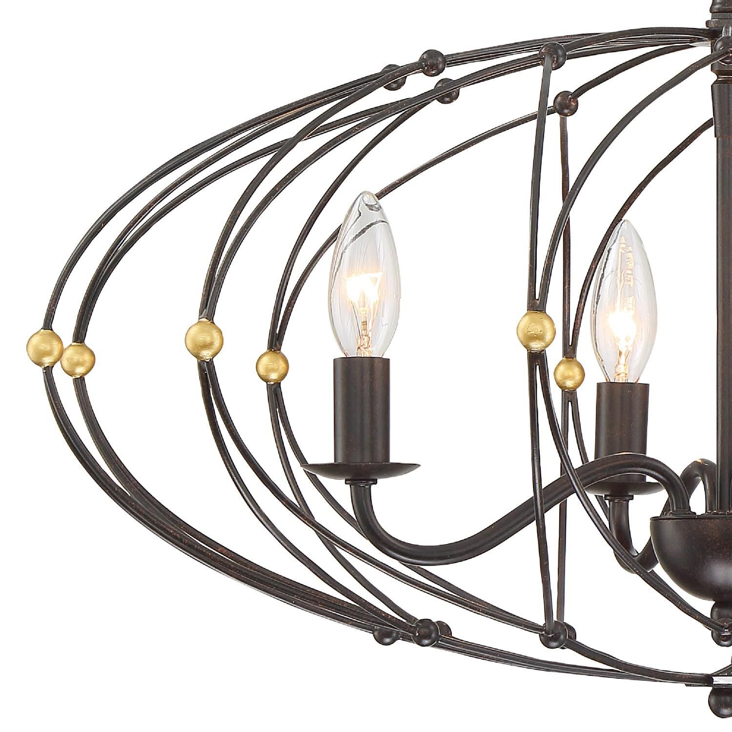 Zucca 24 Inch 4 Light Chandelier by Crystorama