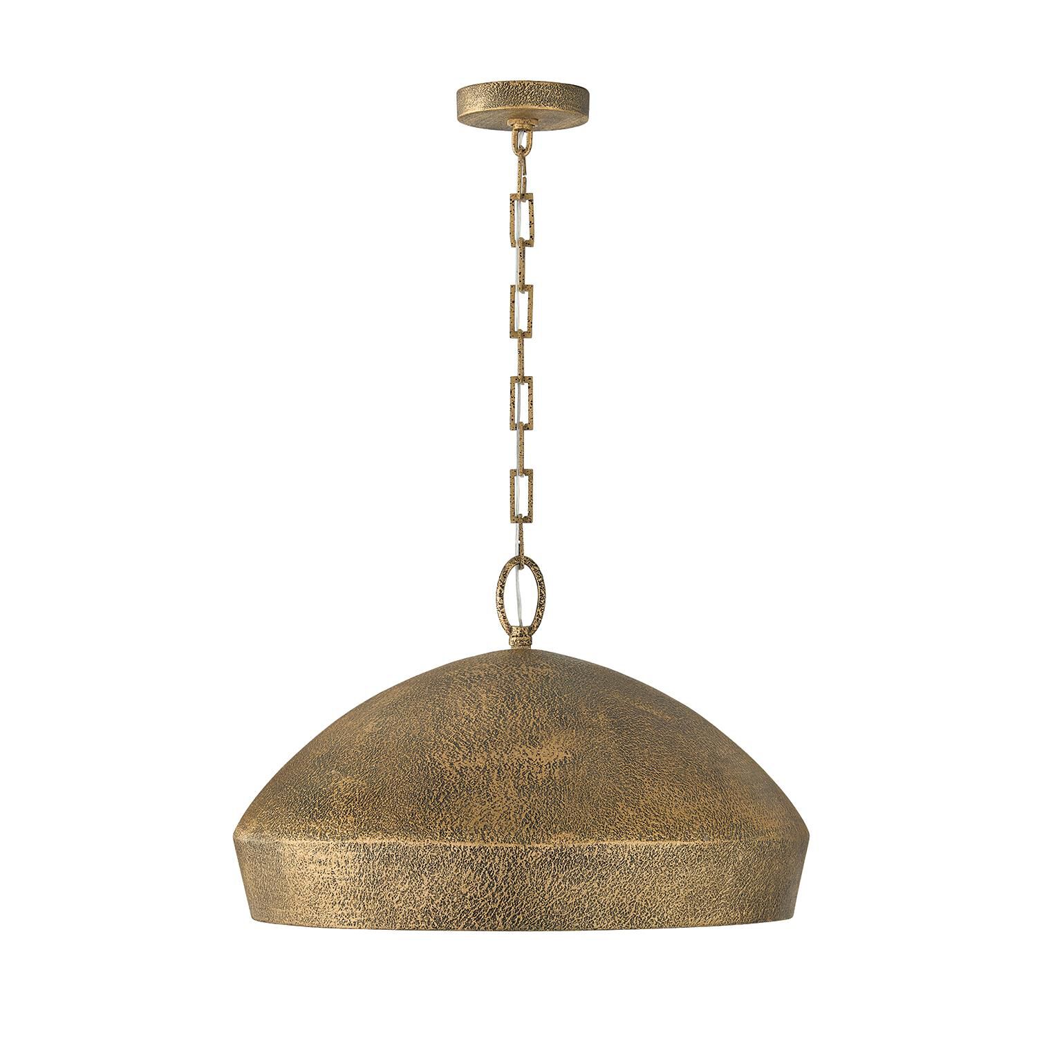 Shown in Artisan Gold finish and Textured Metal shade