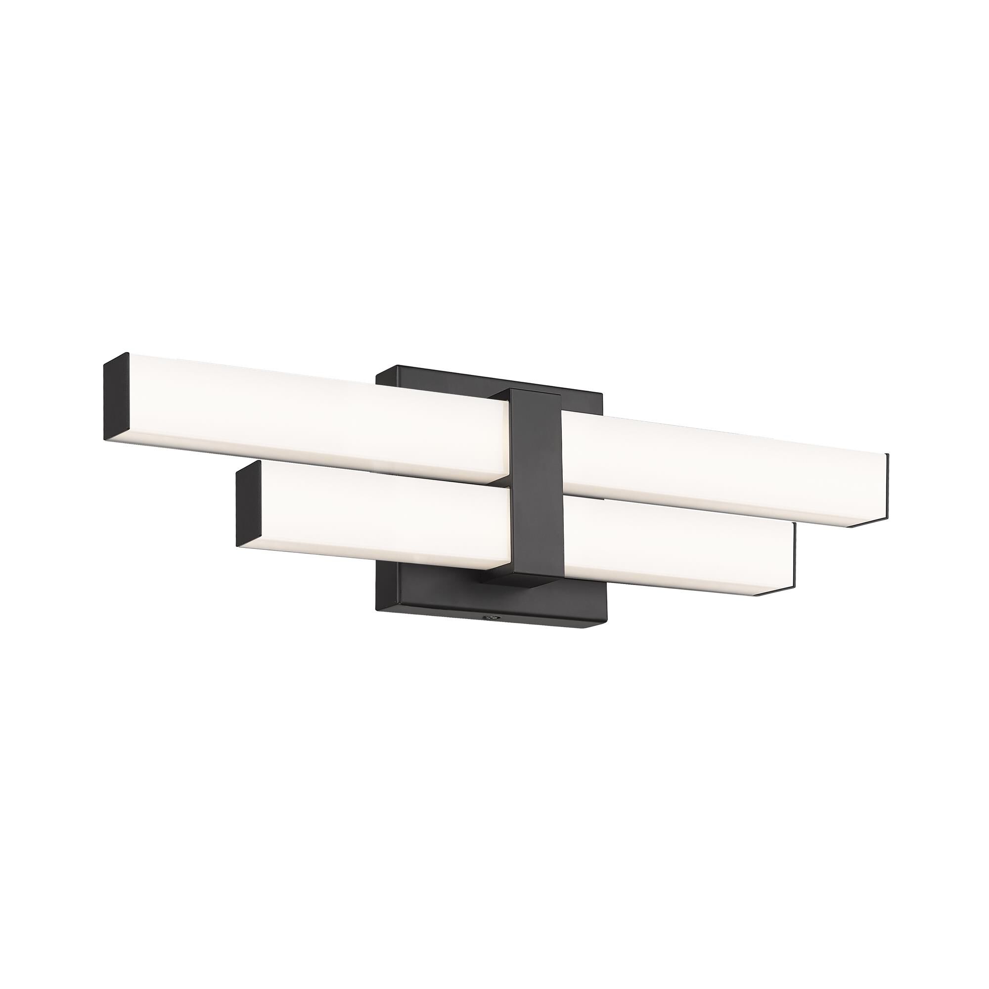 Shown in Matte Black finish and Frosted glass and Frosted shade