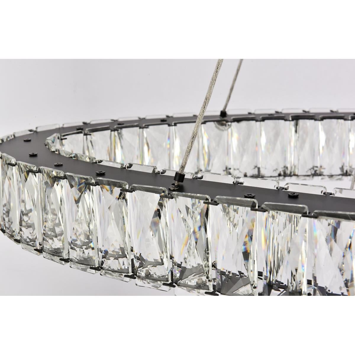 Shown in Black finish and Clear Royal Cut crystal