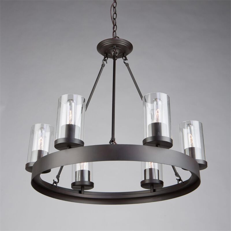 Menlo Park 26 Inch 6 Light Chandelier by Artcraft