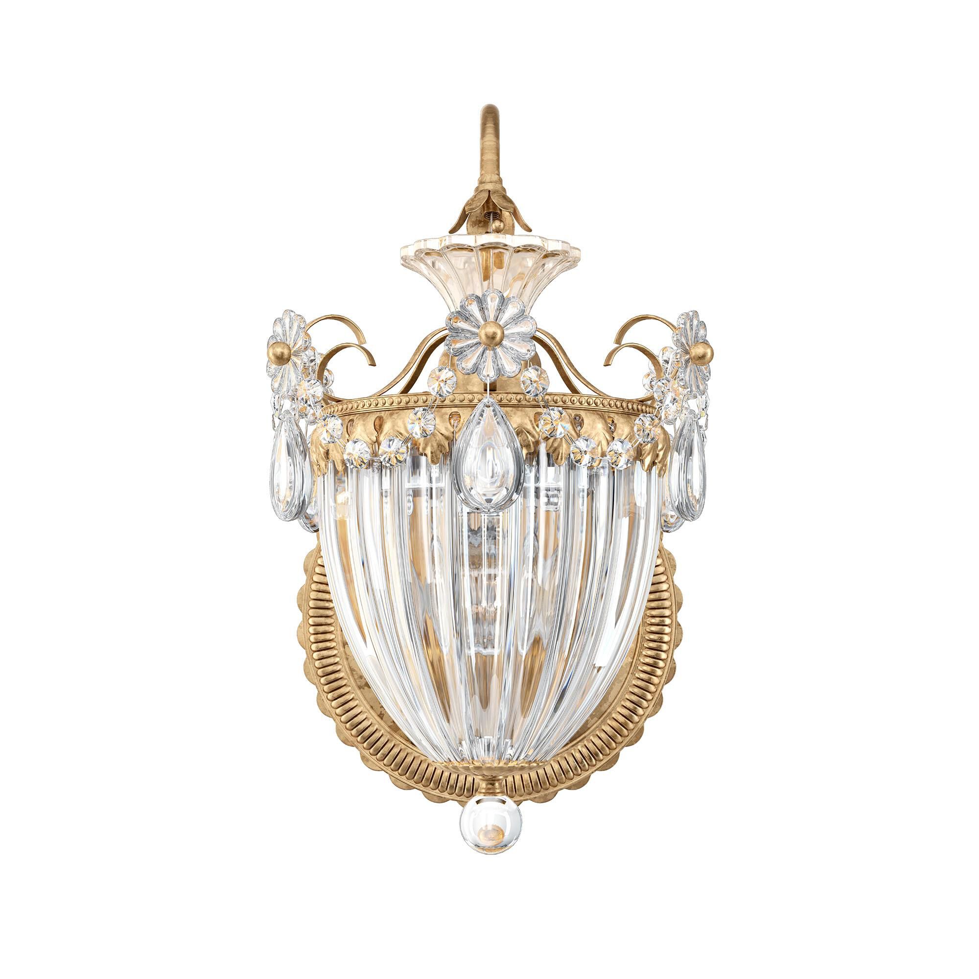 Shown in French Gold finish and Clear Radiance crystal