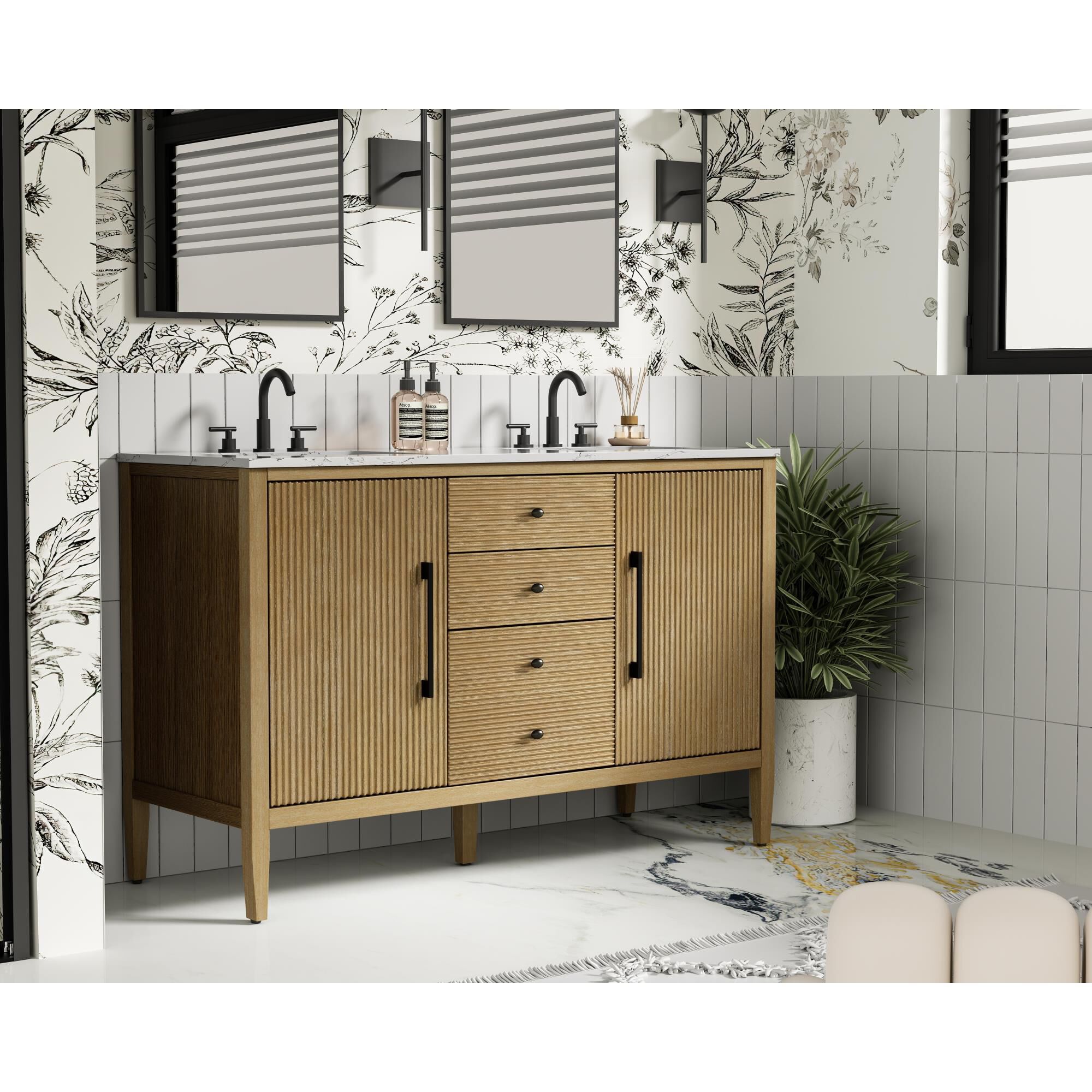 Shown in Linen Oak finish