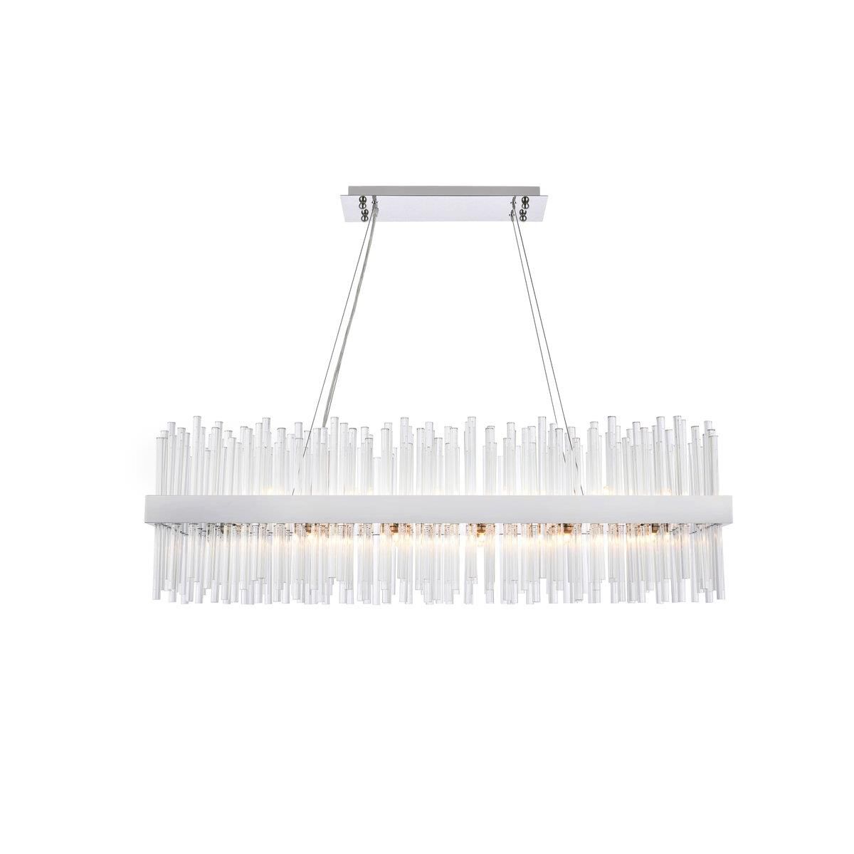 Dallas 42 Inch 24 Light Linear Suspension Light by Elegant Lighting