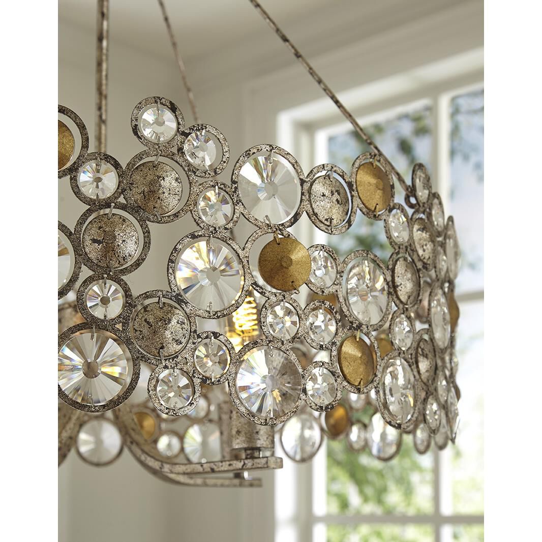 Shown in Antique Silver Leaf finish