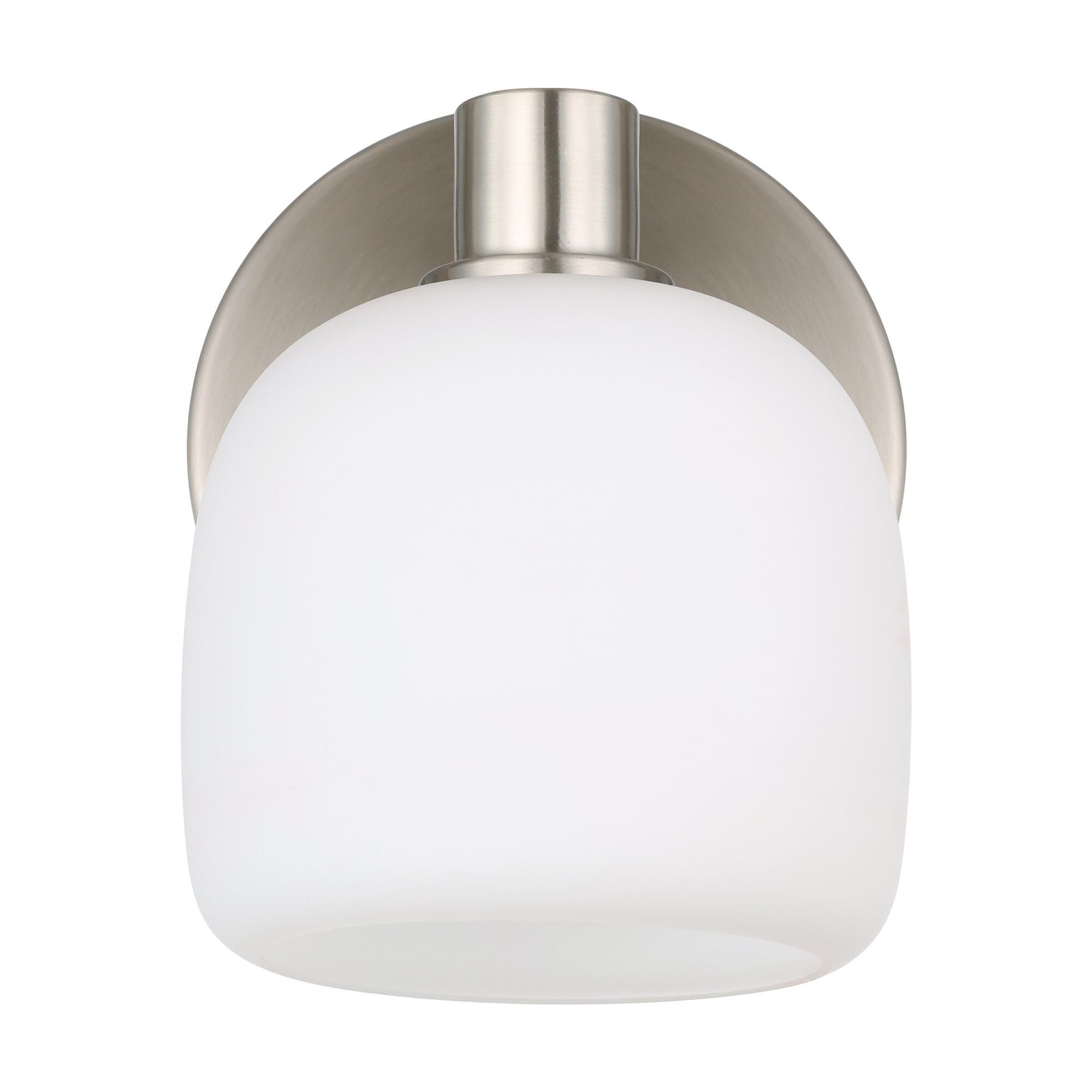 Shown in Brushed Nickel finish and Etched Opal glass