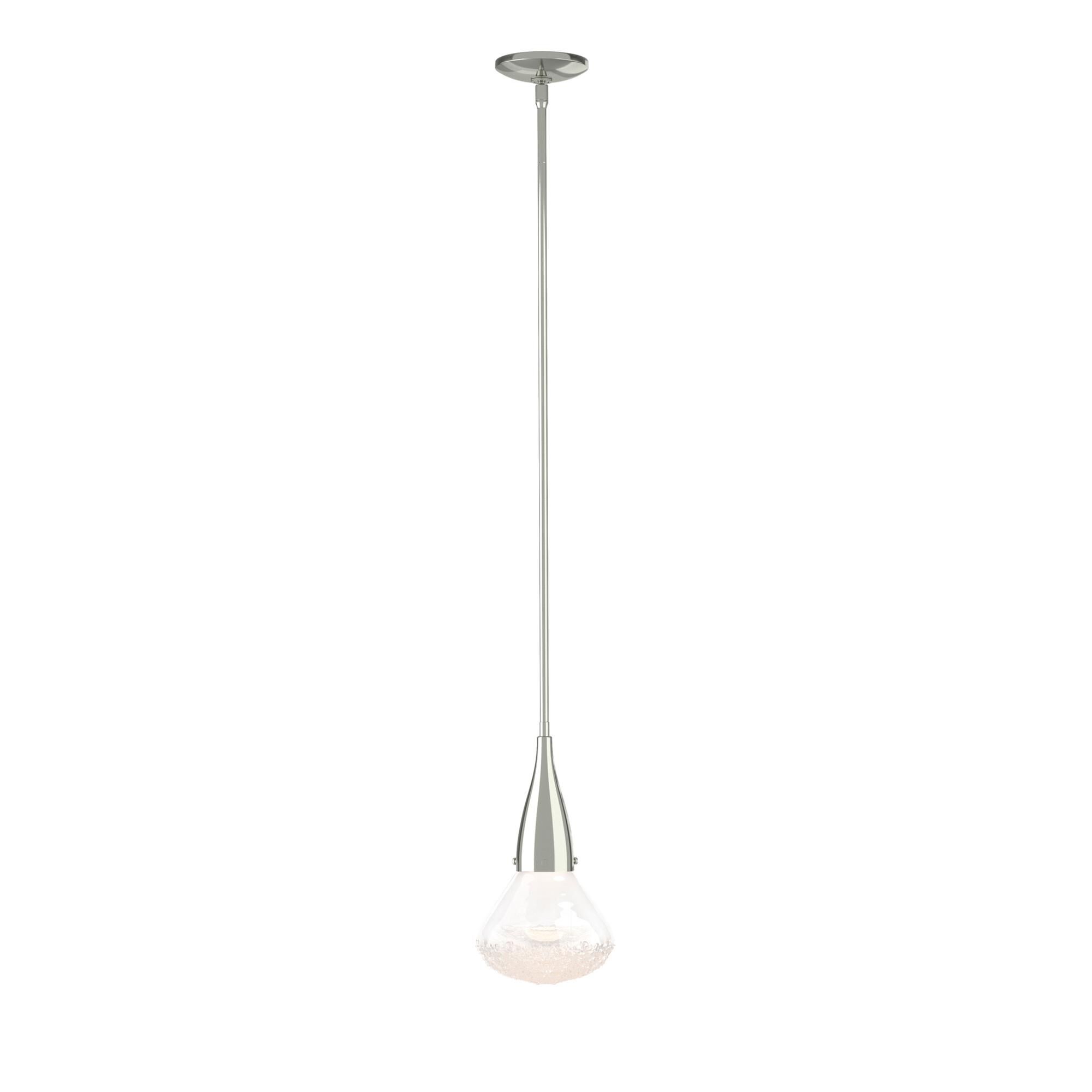 Shown in Sterling finish and Clear glass
